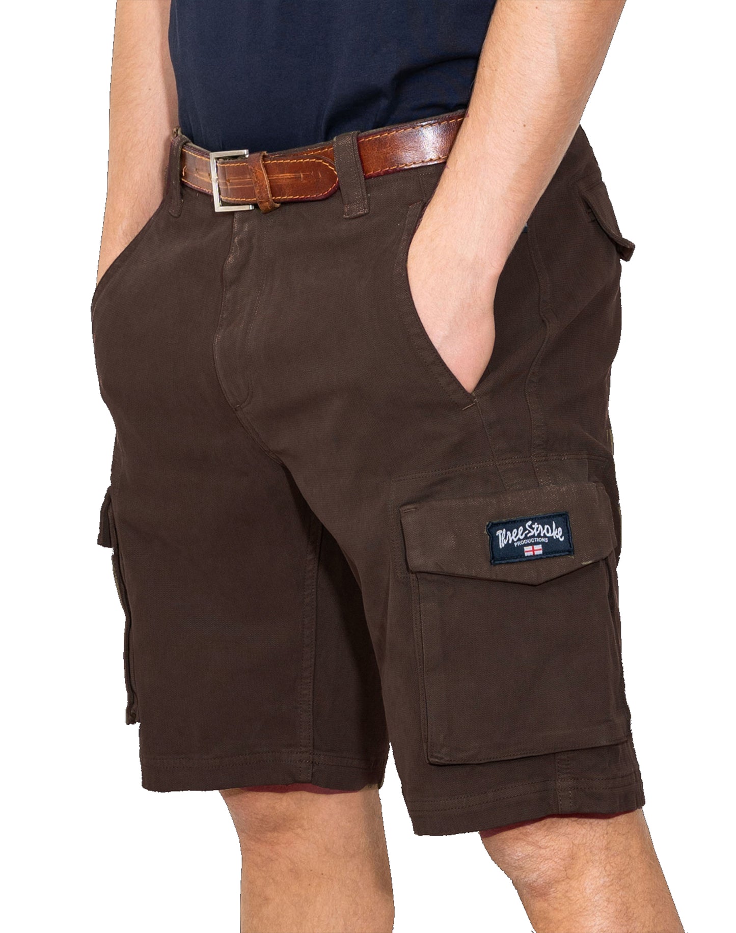 Three Stroke - Bermuda da uomo Combat Cioccolato