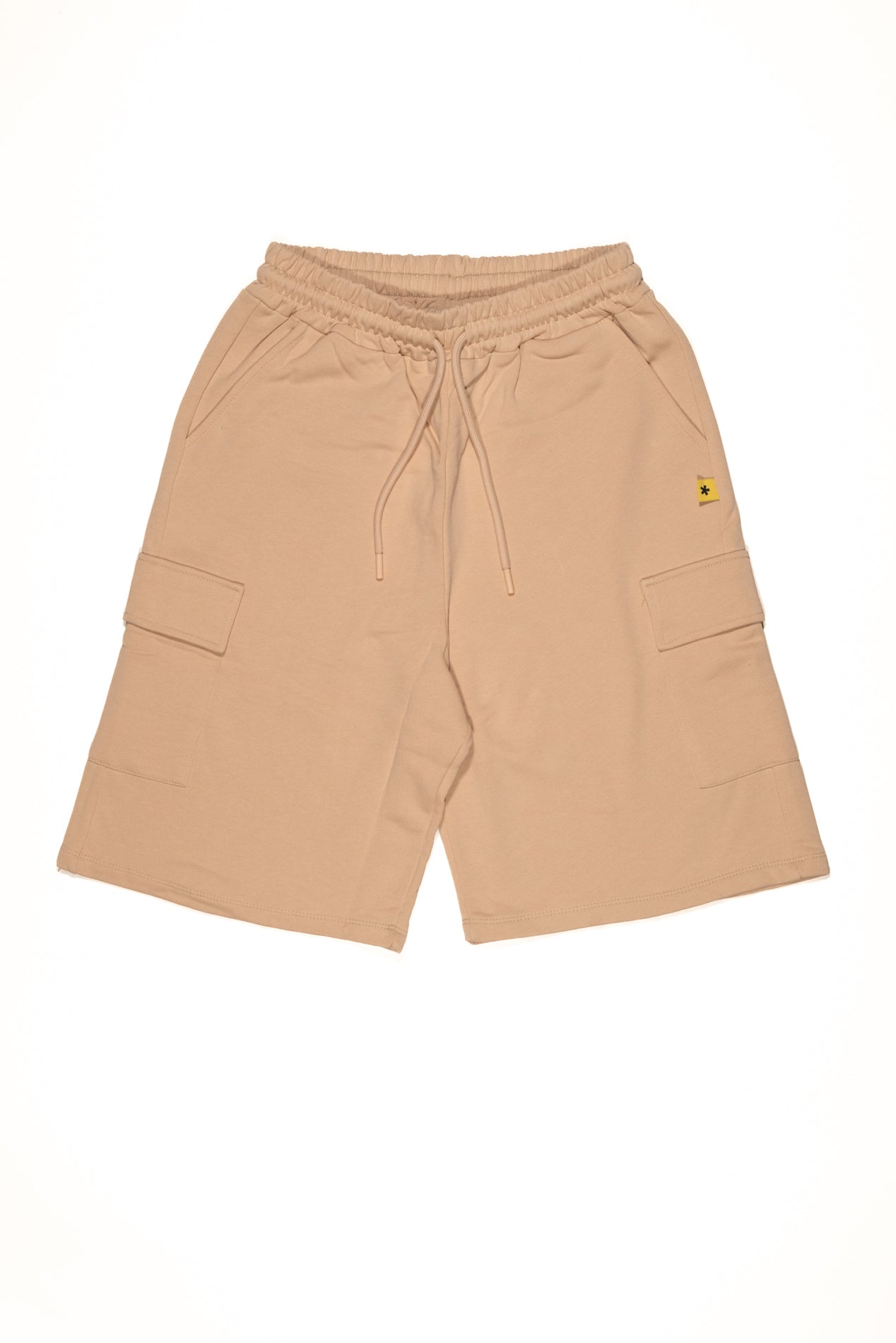 SUPERCULTURE Bermuda Cargo corto in felpa Over Fit Avorio