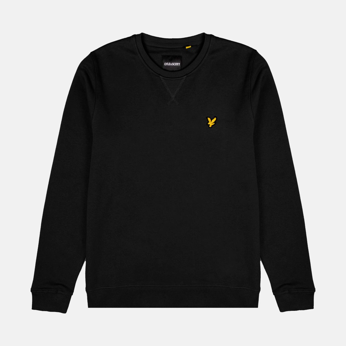 Lyle & Scott Felpa girocollo con retro spazzolato Nera ML1131V