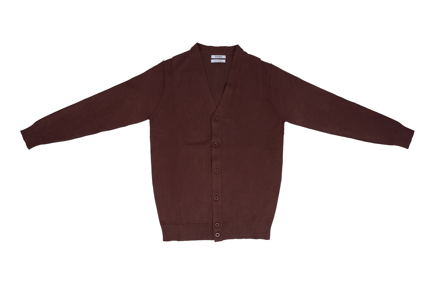 Over/D Cardigan manica lunga color Moro