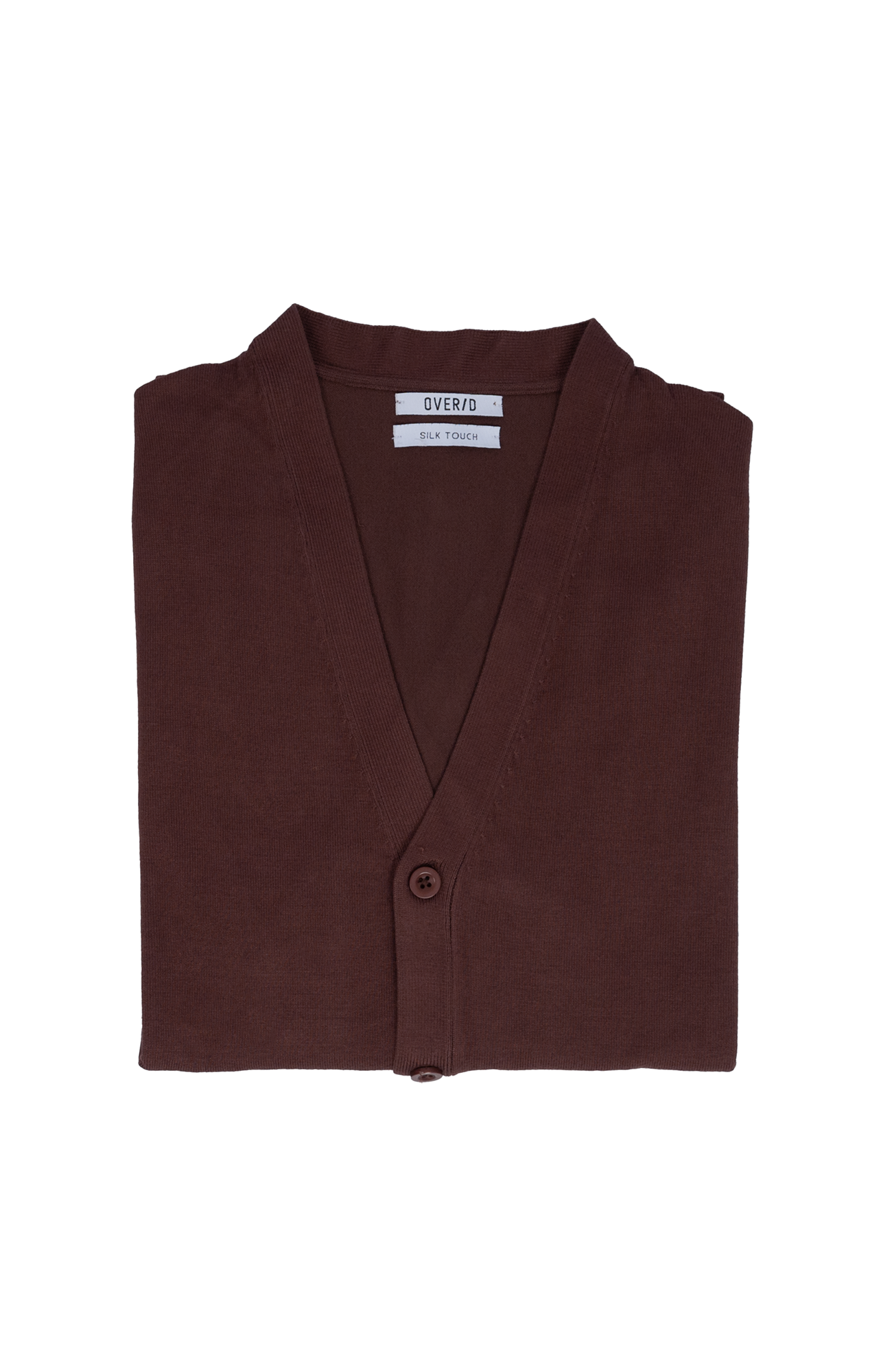 Over/D Cardigan manica lunga color Moro