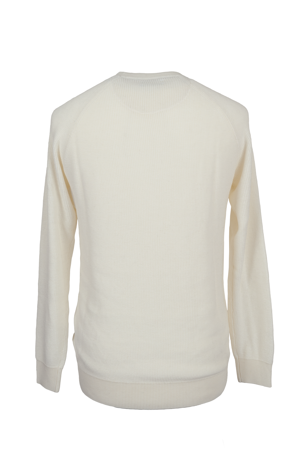 Over/D Maglione paricollo a coste con manica raglan colore Panna