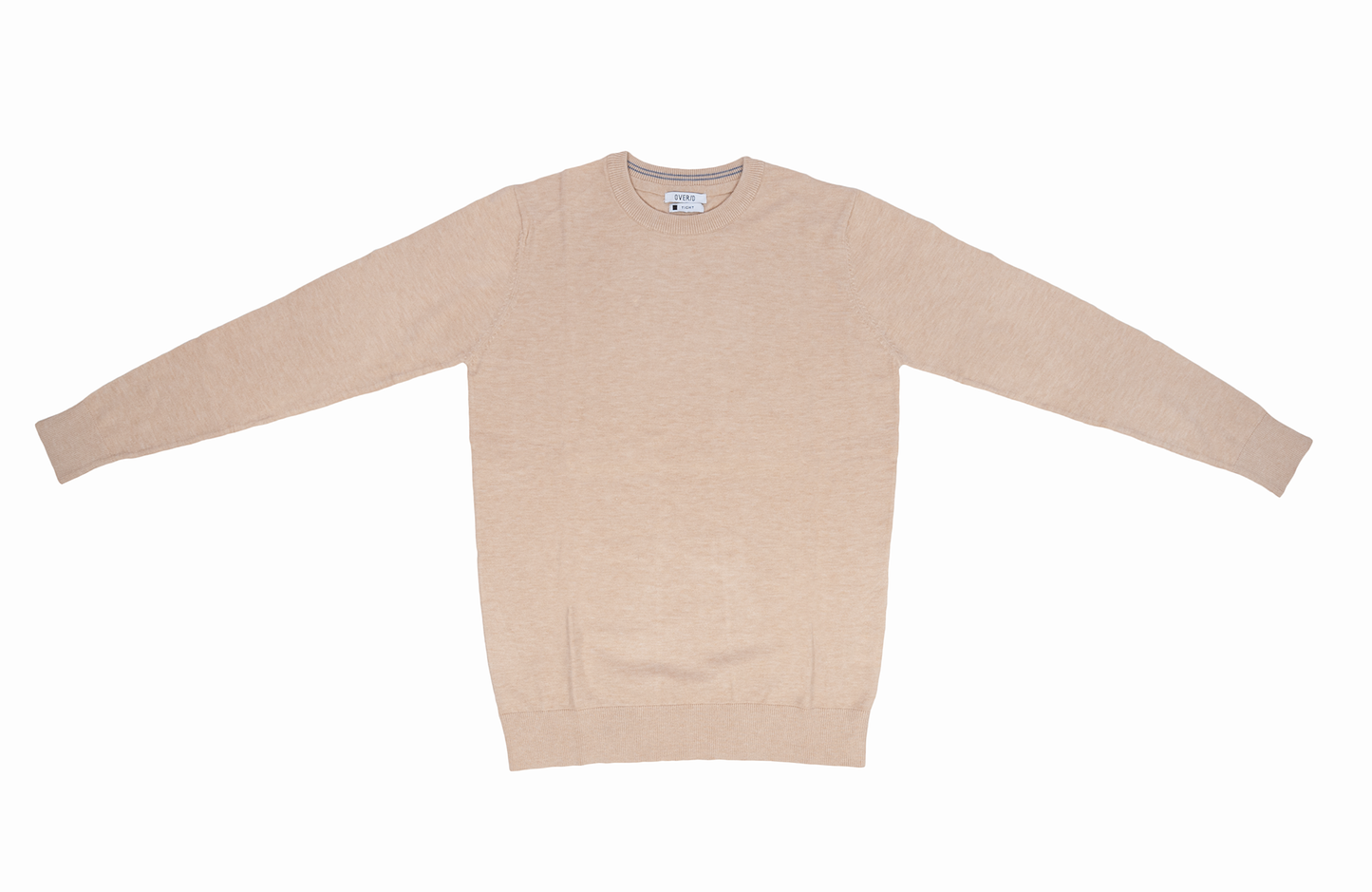 Over/D Maglia paricollo beige melange