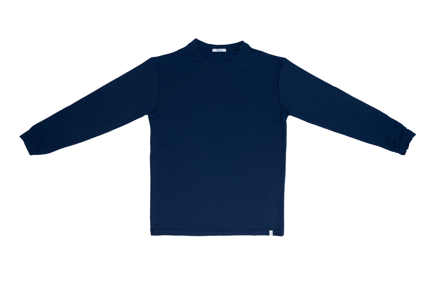 T-shirt Blu manica lunga paricollo in Piquet