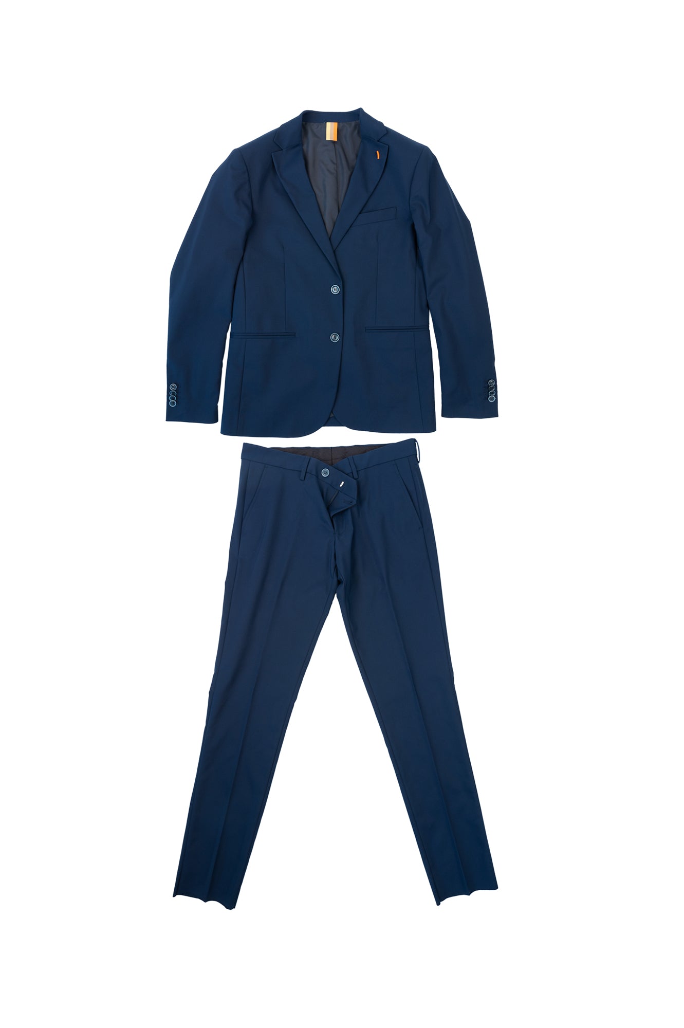 Over/D - Abito da uomo Blu monopetto con giacca due bottoni