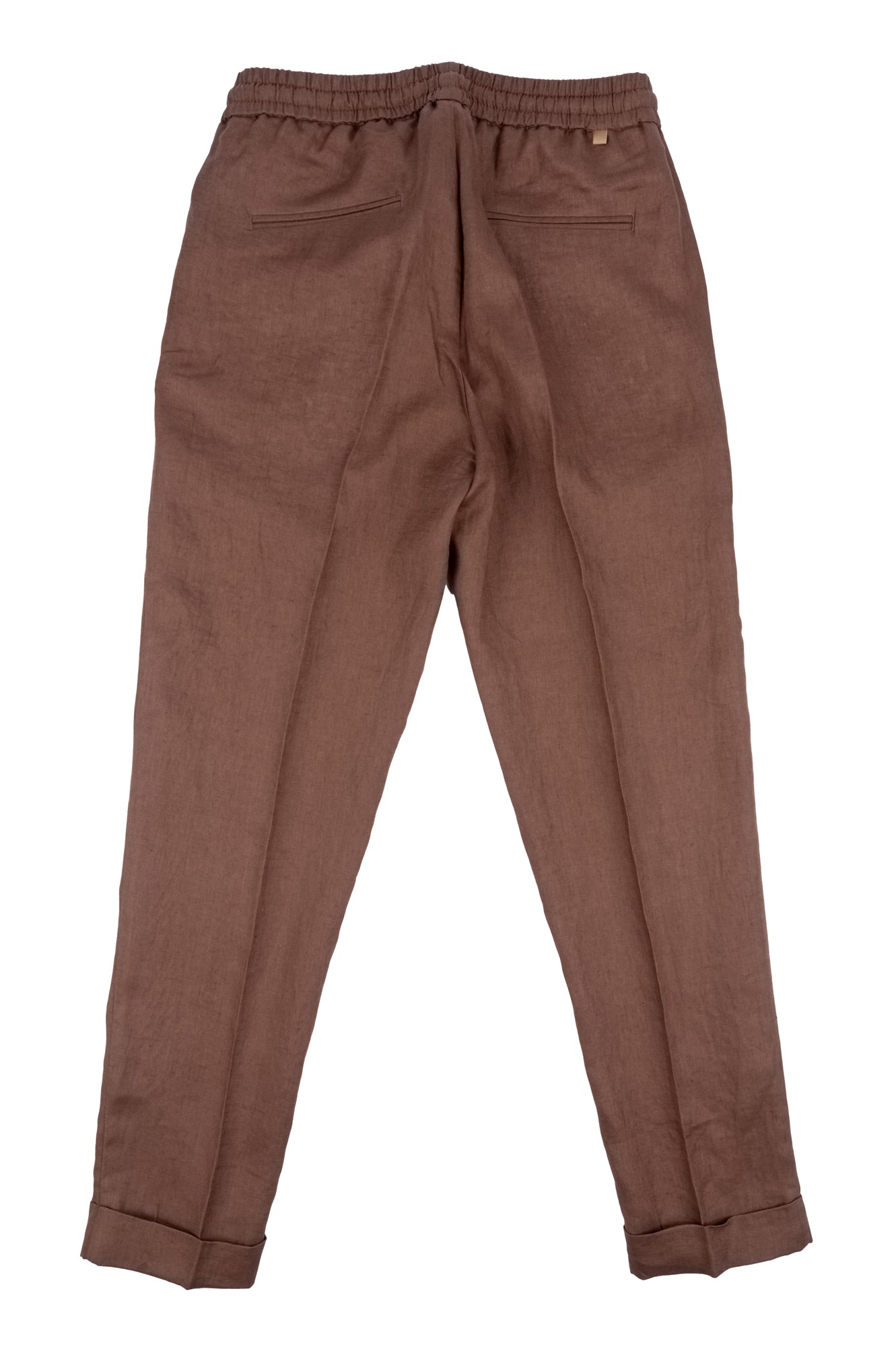 Over/D - Pantaloni da uomo in lino Cacao