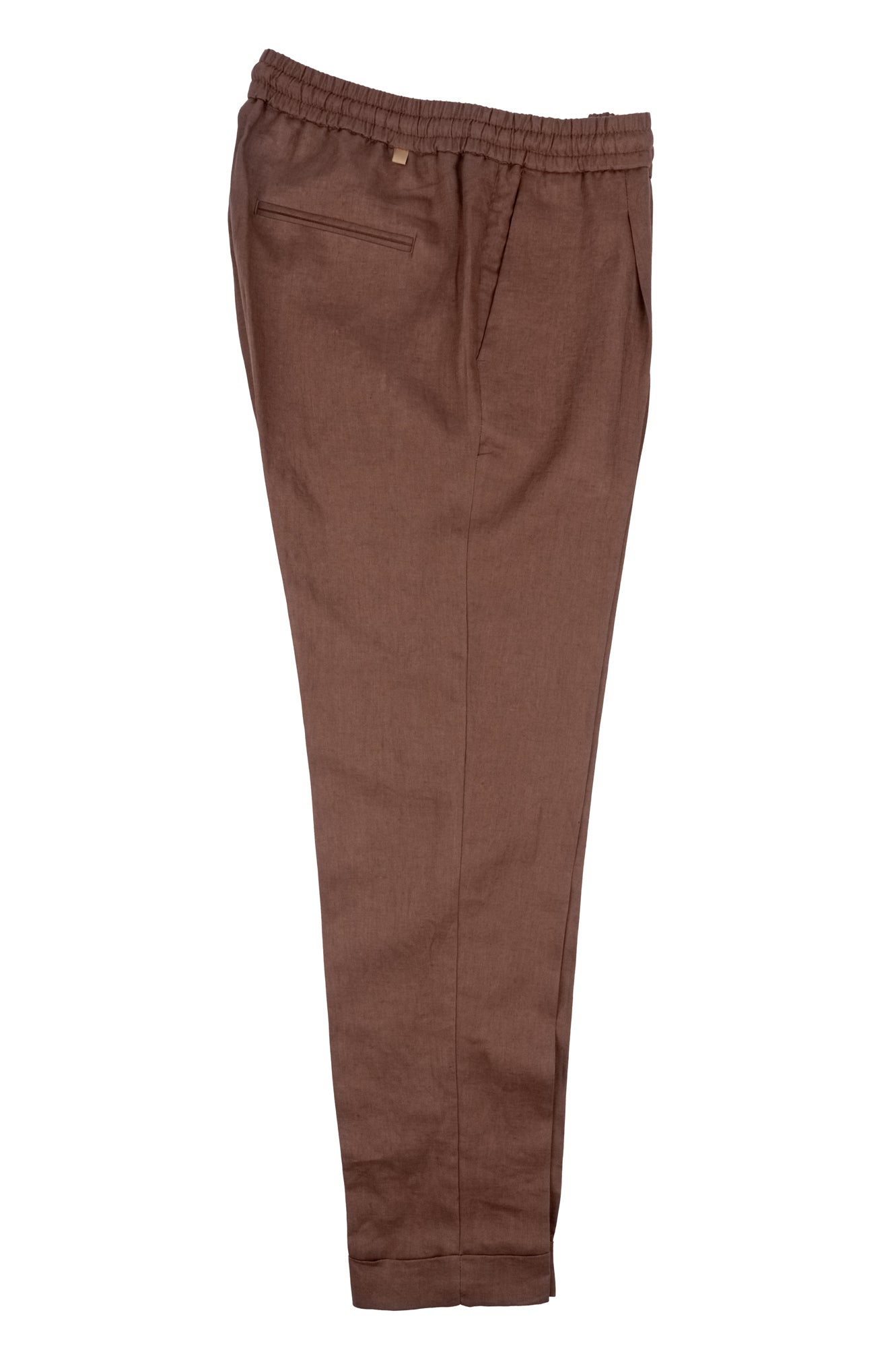 Over/D - Pantaloni da uomo in lino Cacao