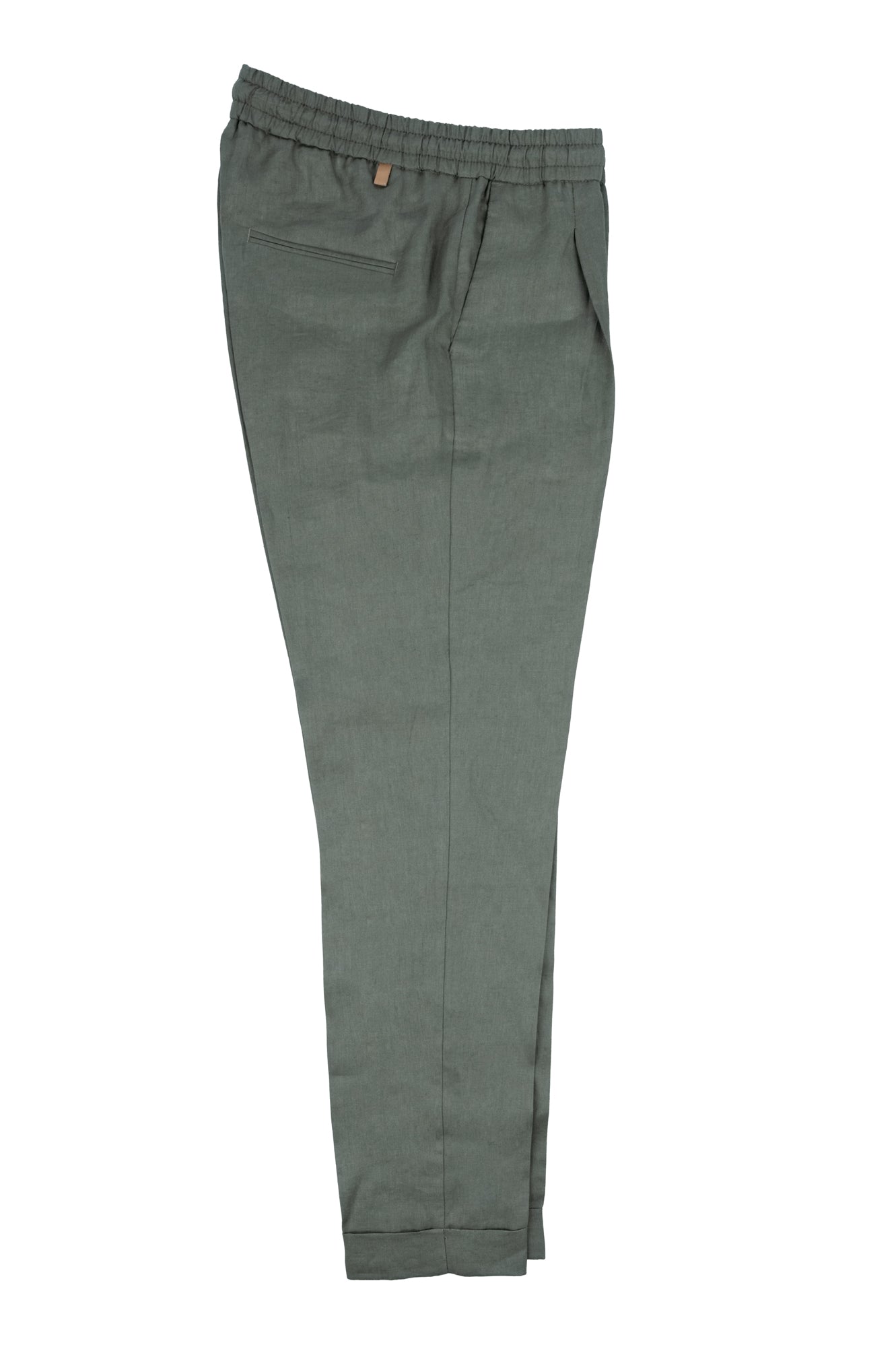Over/D - Pantaloni da uomo in lino Militare
