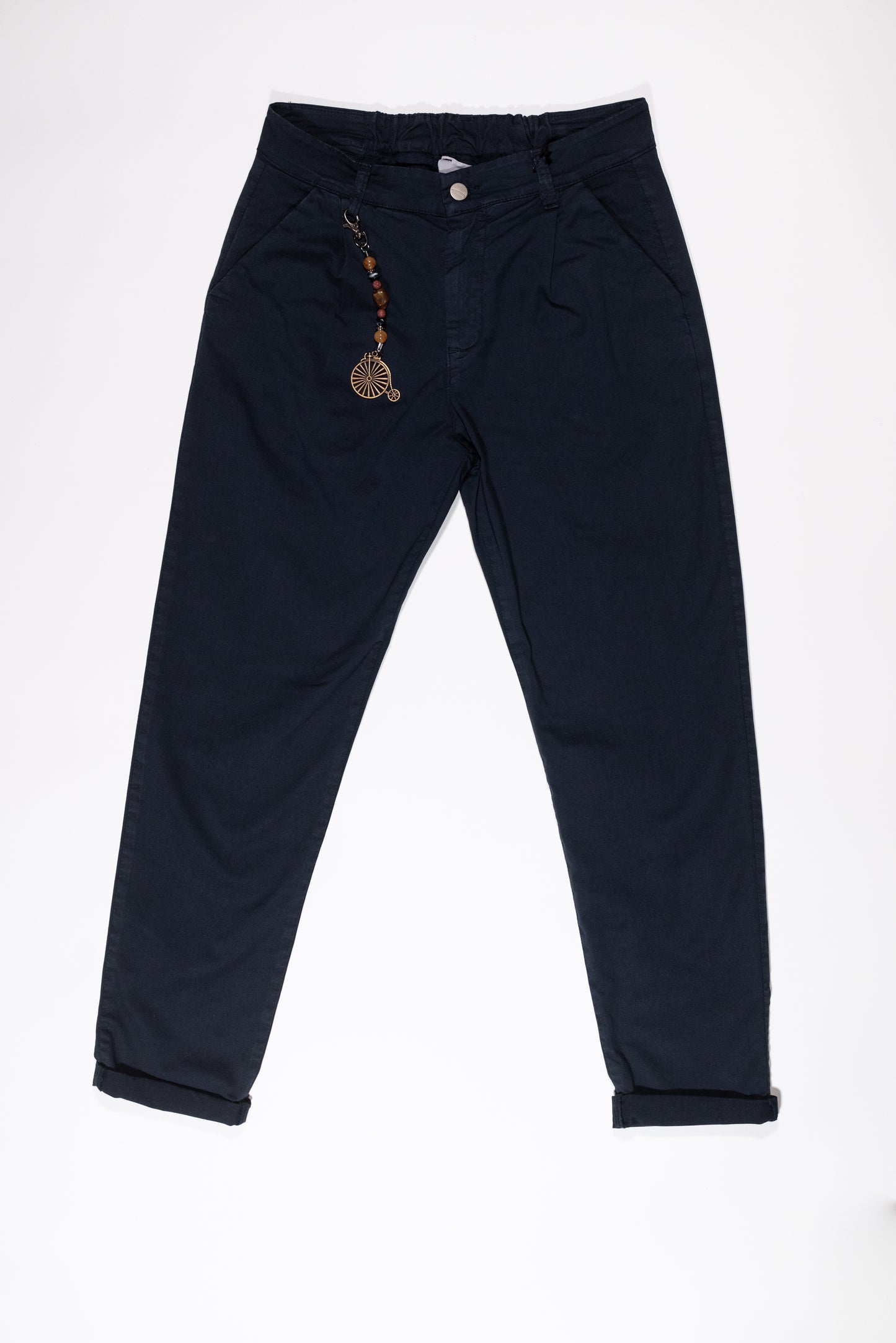 OVER/D Pantalone Uomo Blu Tapered Fit con Inserto
