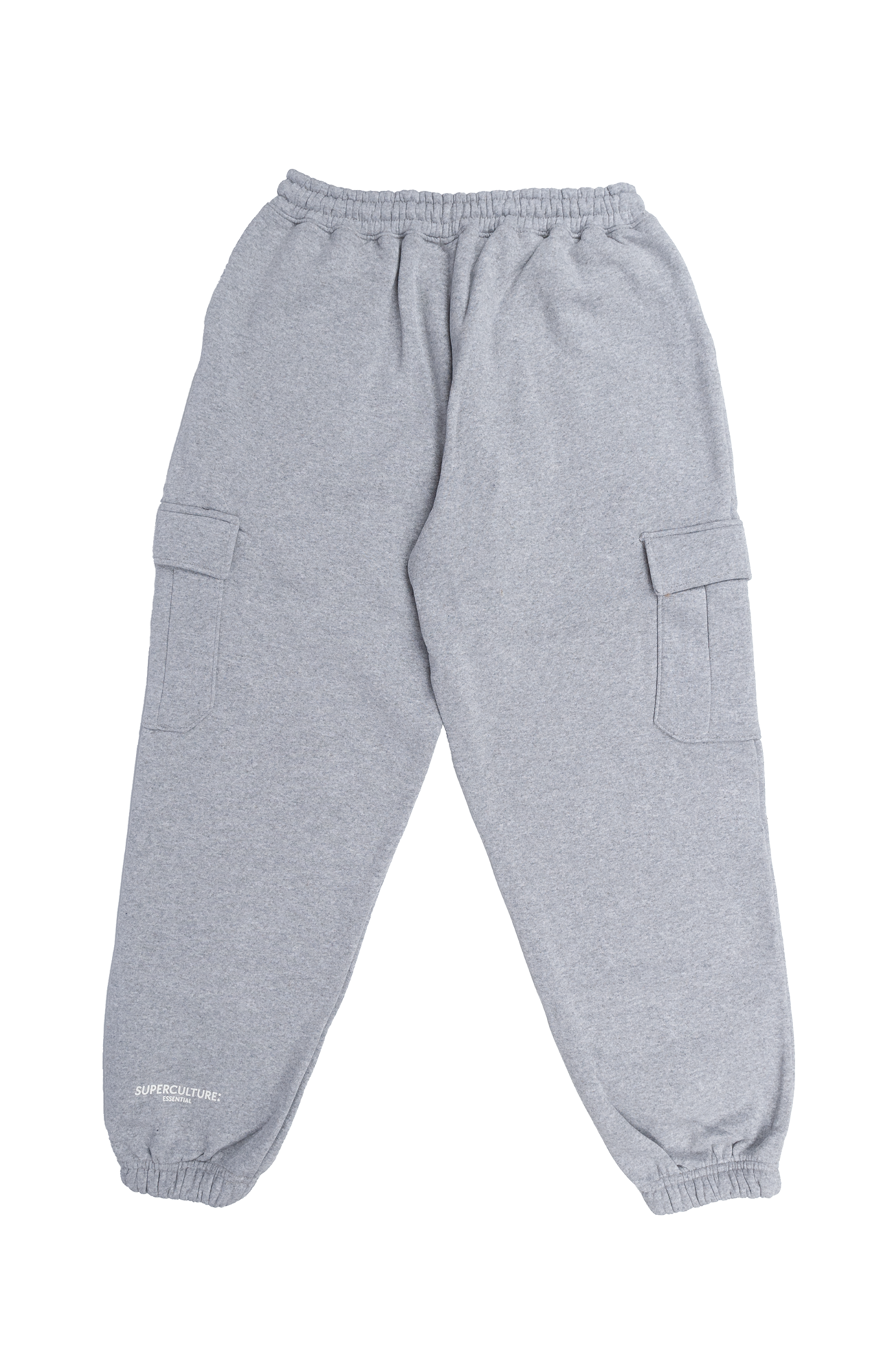 Pantalone in felpa Grigio Melange con tasconi e elastico caviglia