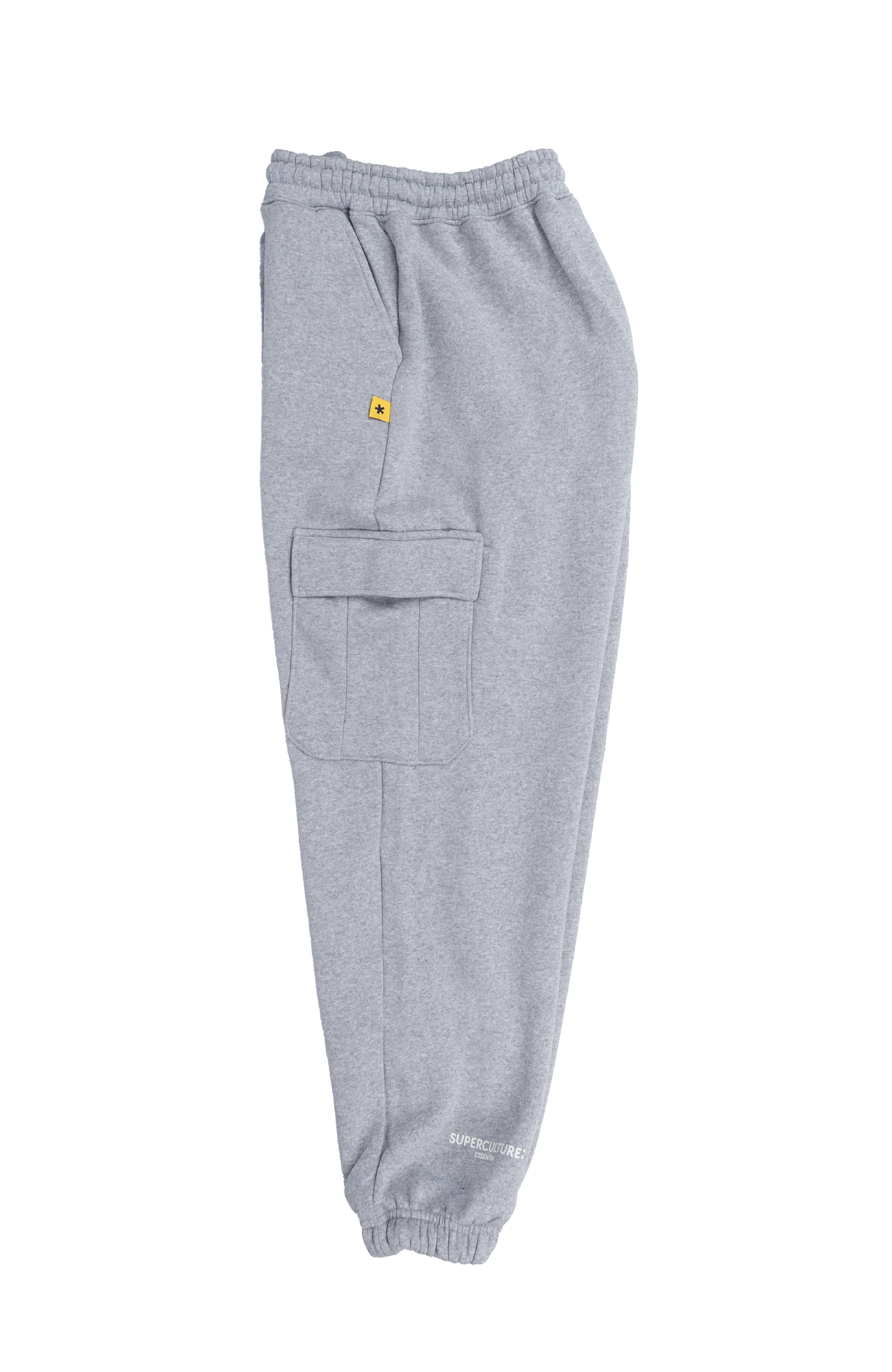 Pantalone in felpa Grigio Melange con tasconi e elastico caviglia