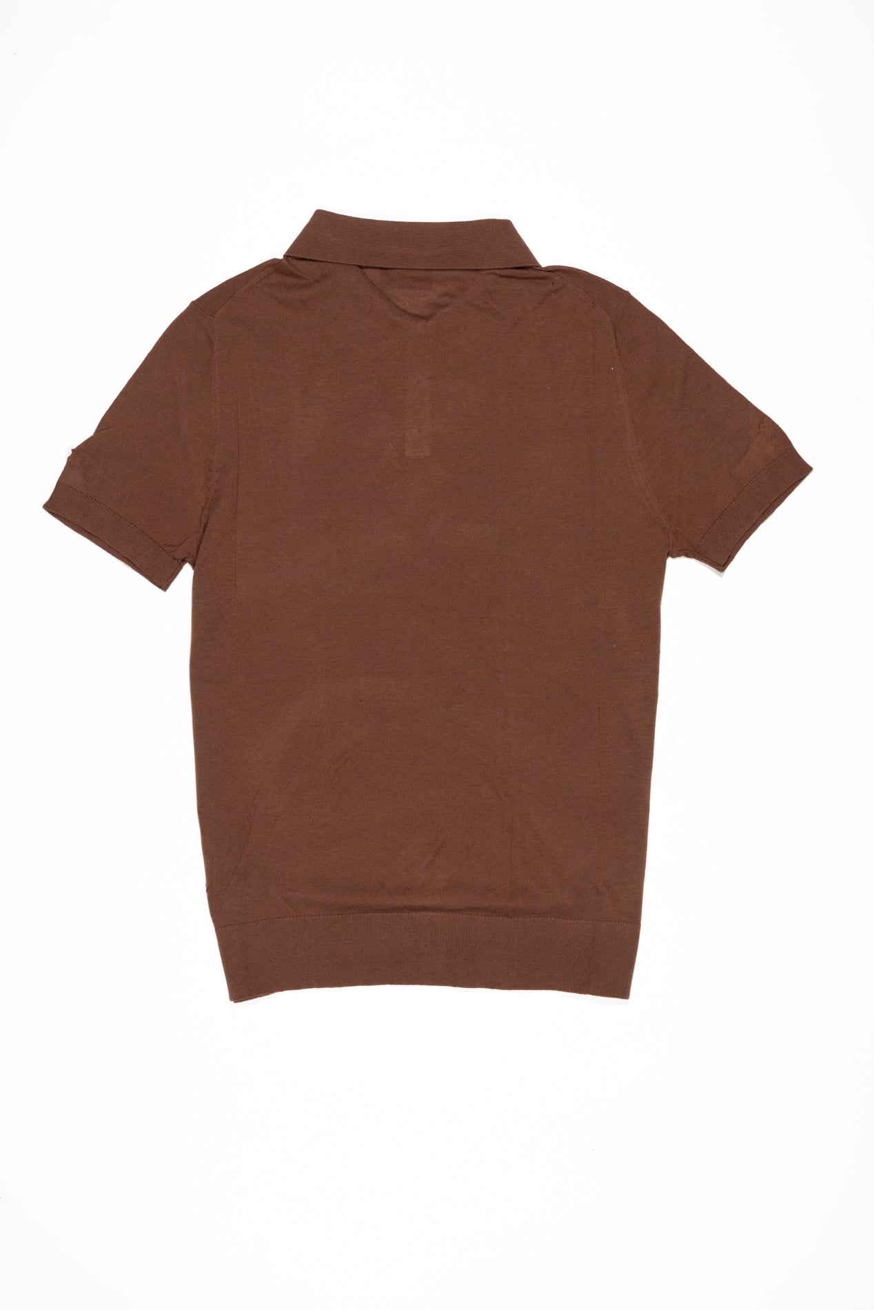SUPERCULTURE Polo in filo cotone regular fit Cioccolato