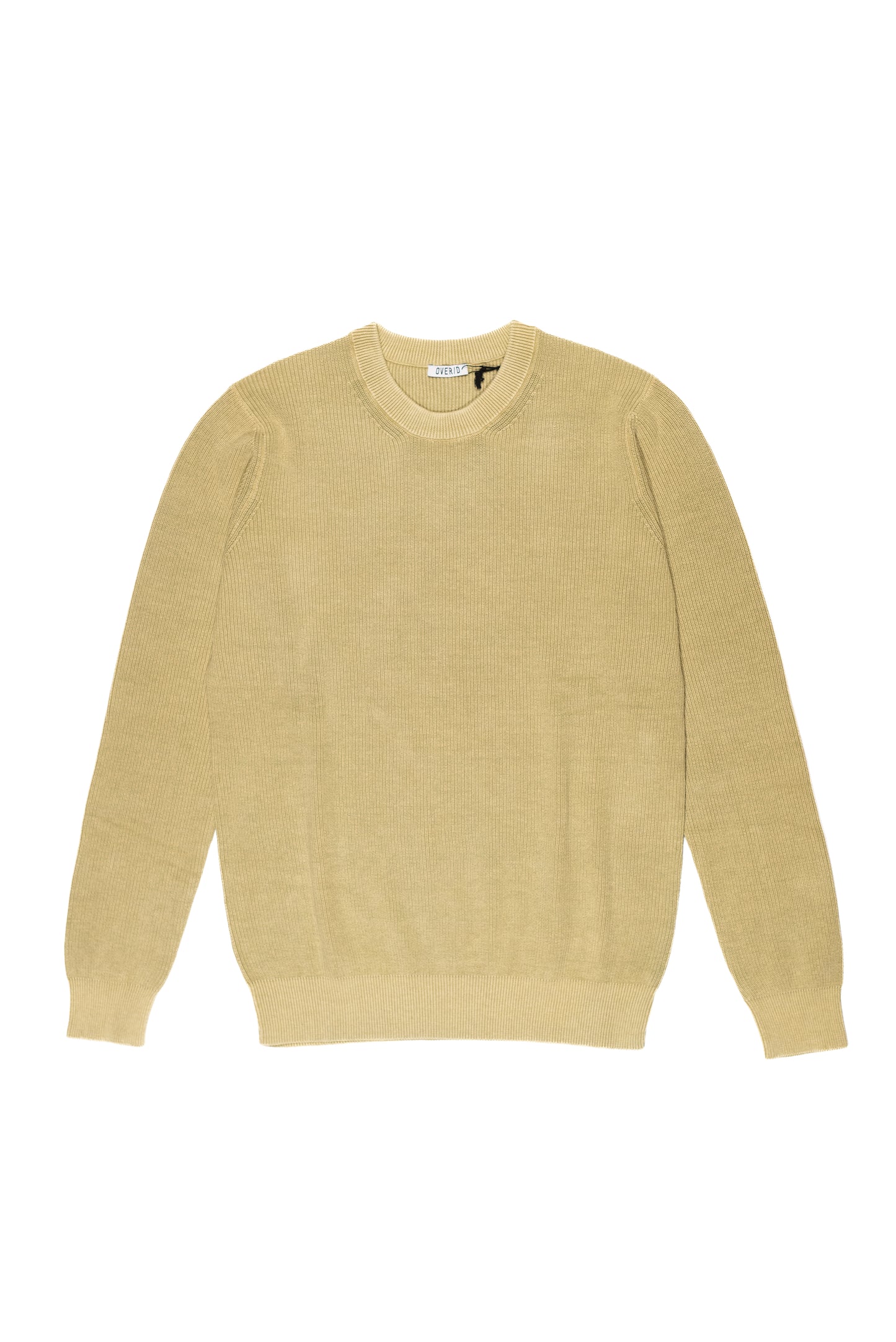OVER/D Pullover Uomo Girocollo a Coste Bamboo