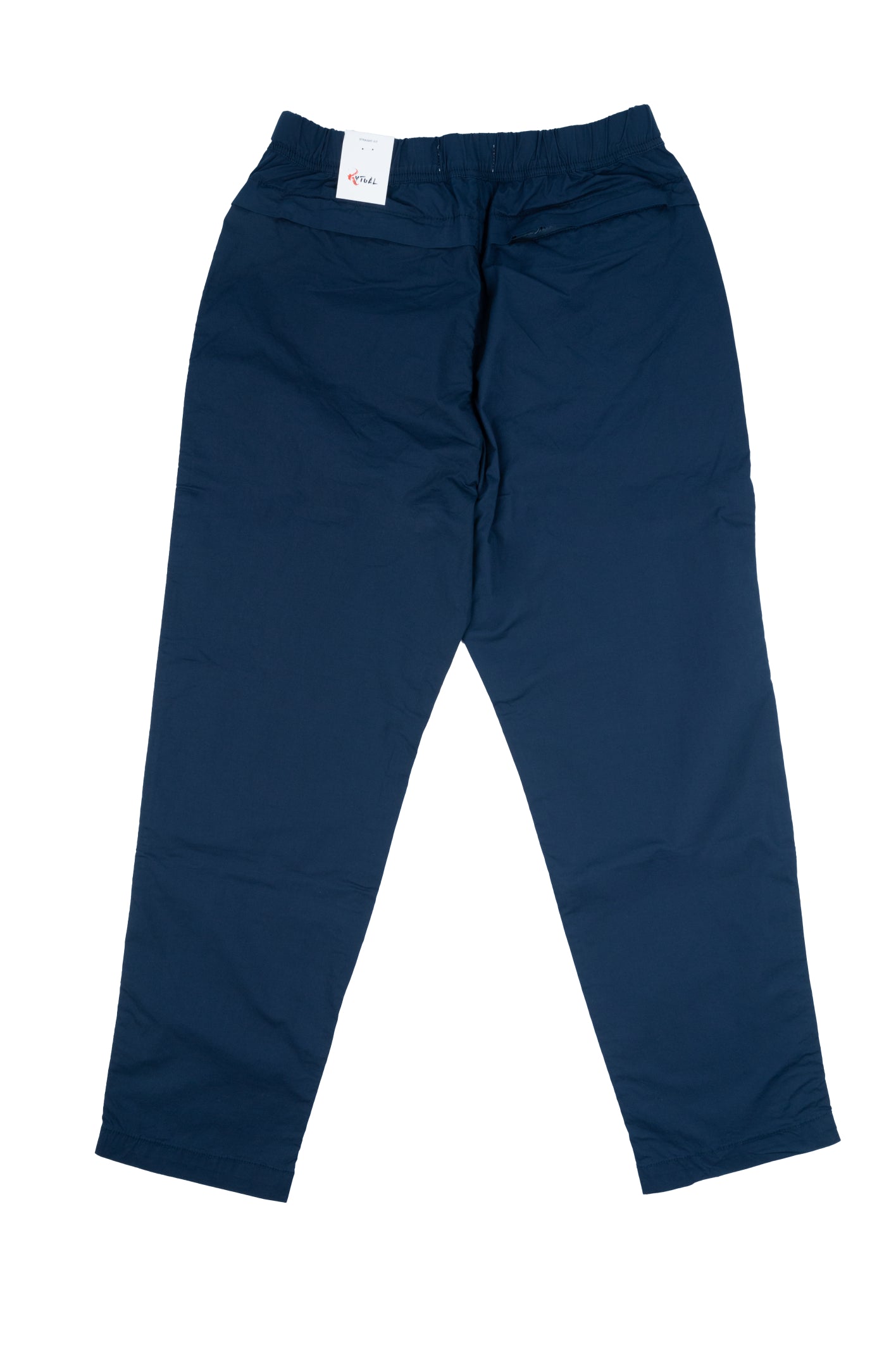 R-Ytual - Pantaloni Blu Straight con coulisse e fibbia R530