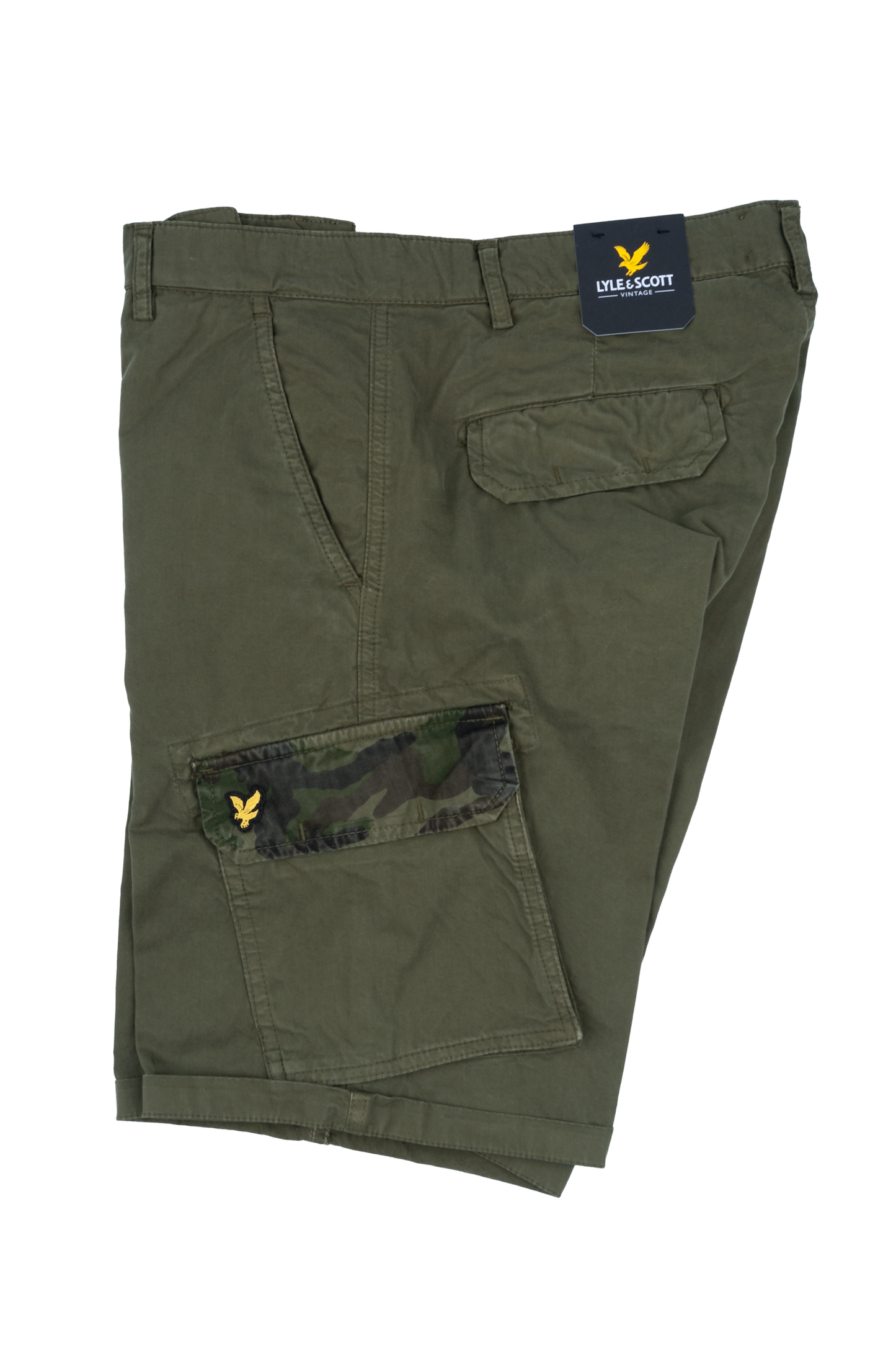 LYLE & SCOTT Pantaloncini da uomo Cargo Wembley SH1815IT Military/Camouflage