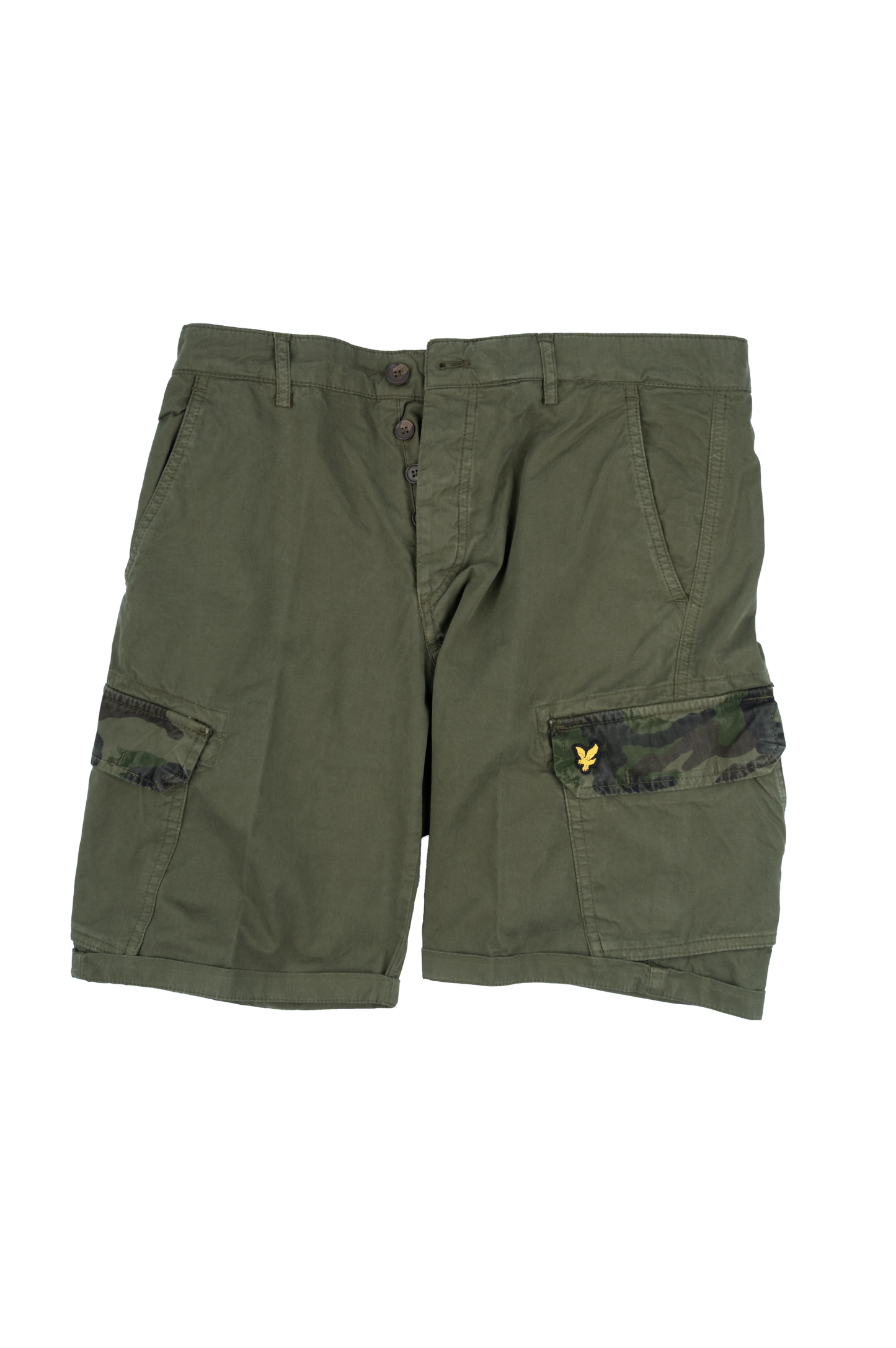 LYLE & SCOTT Pantaloncini da uomo Cargo Wembley SH1815IT Military/Camouflage