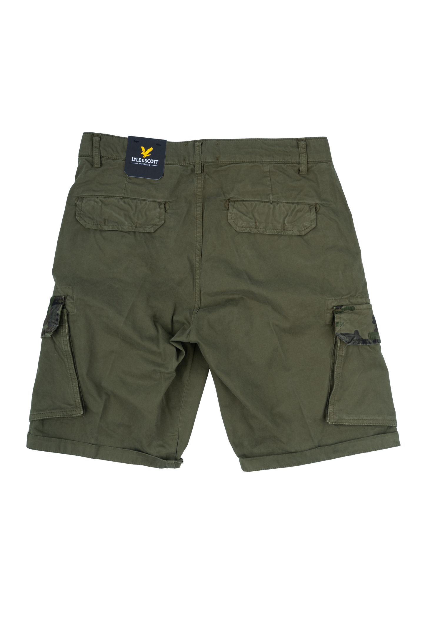 LYLE & SCOTT Pantaloncini da uomo Cargo Wembley SH1815IT Military/Camouflage