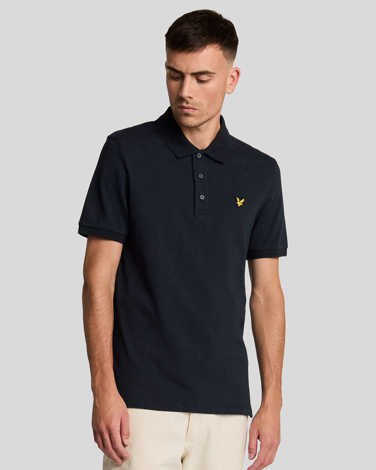 LYLE & SCOTT Slub Polo Shirt Dark Navy