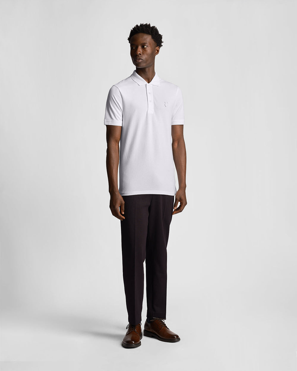 Lyle & Scott Polo da uomo Tonal Eagle SP400TON White