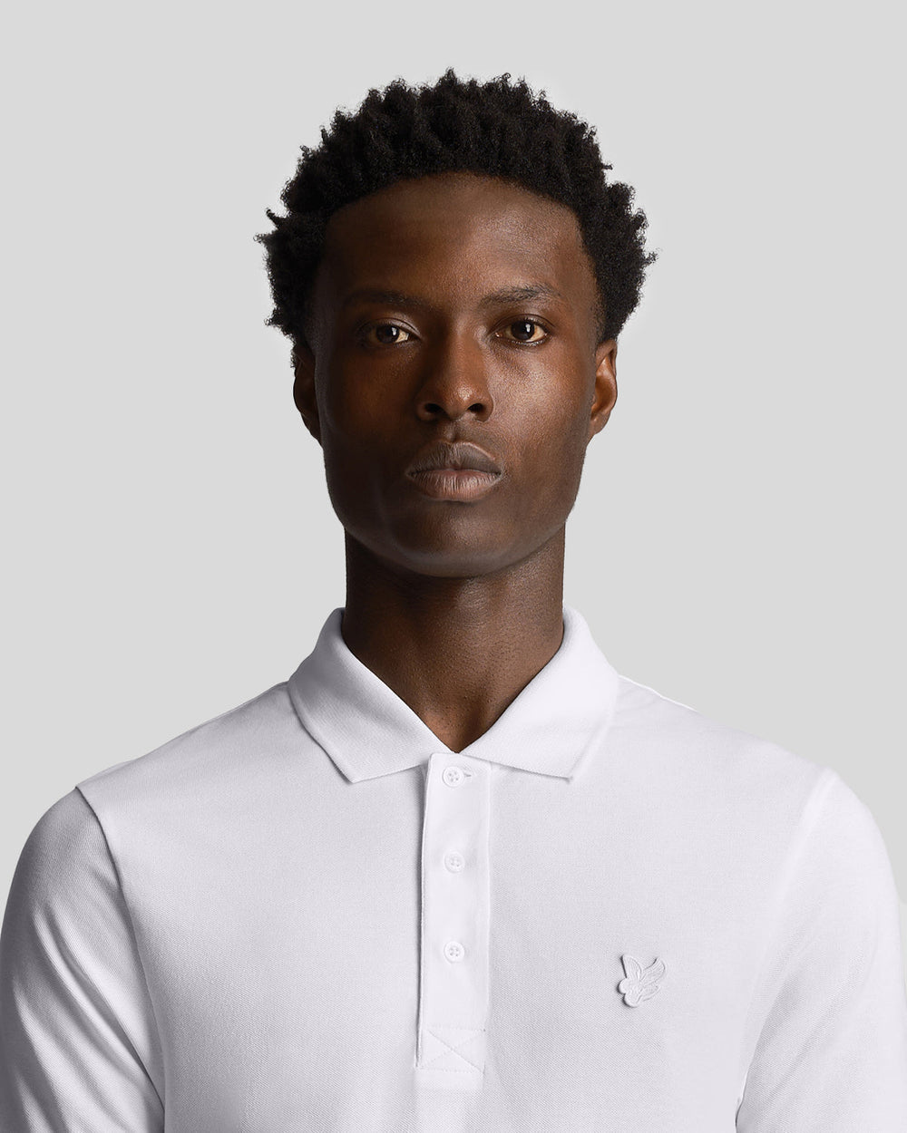 Lyle & Scott Polo da uomo Tonal Eagle SP400TON White