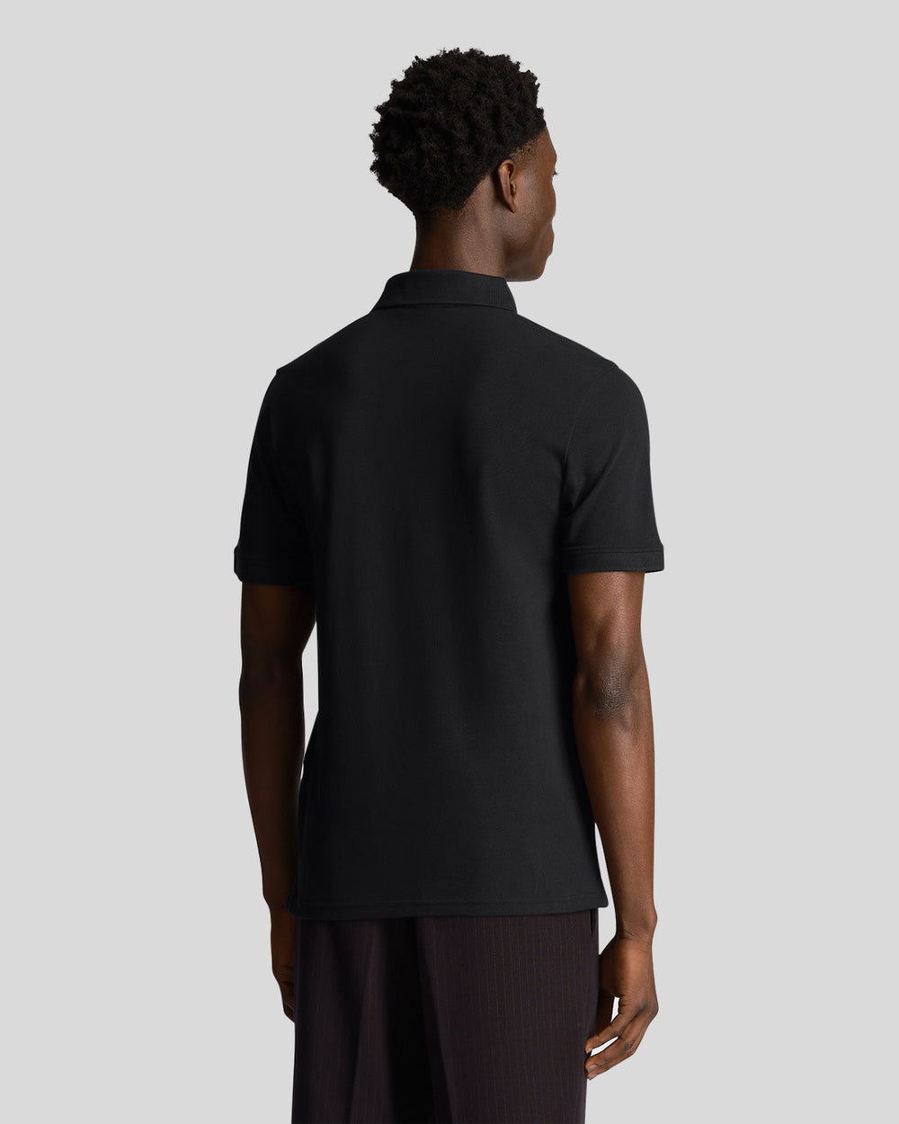 Lyle & Scott Polo da uomo Tonal Eagle SP400TON Jet Black
