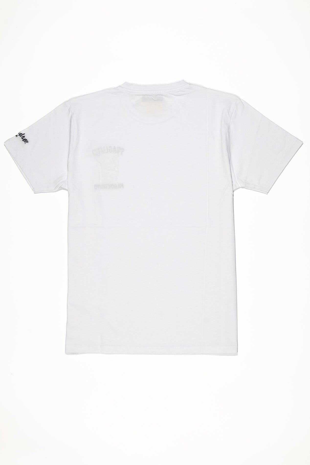 SUPERCULTURE T-shirt Bianca con stampa e ricamo catenella SBAGLIATO MA NON TROPPO - regular fit