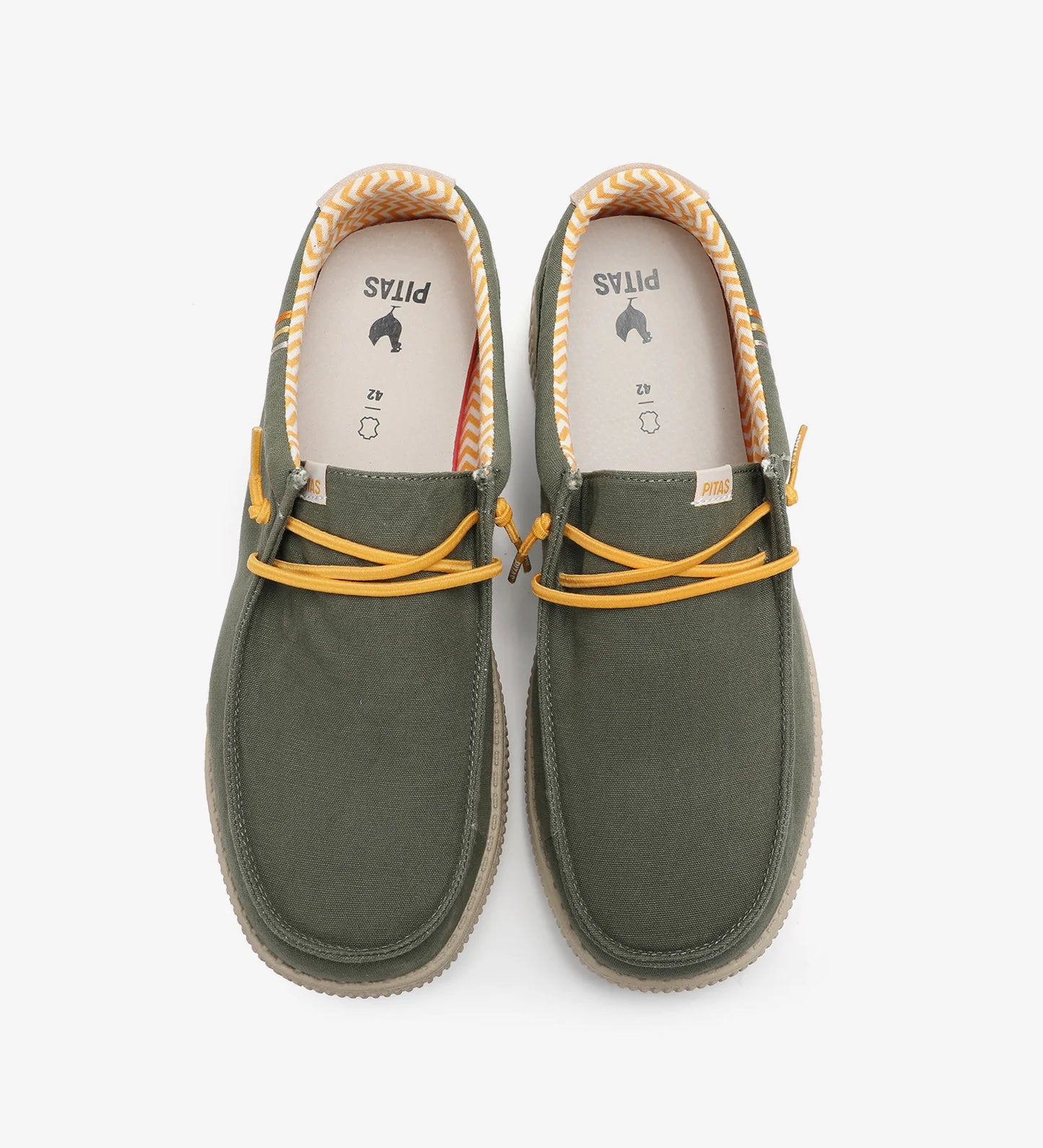 WALK IN PITAS Wallabi WP150 Ledro colore Kaki - Scarpa da uomo in cotone