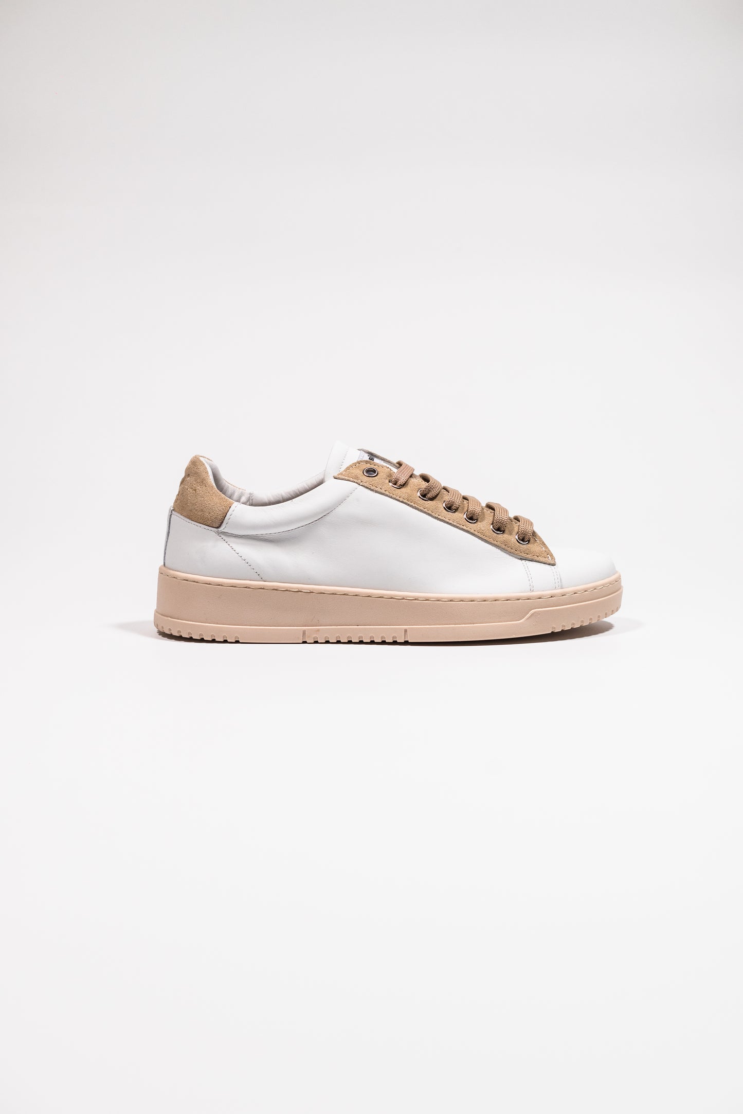 Y2 Sneaker Uomo Bianca con Inserti in Camoscio Beige
