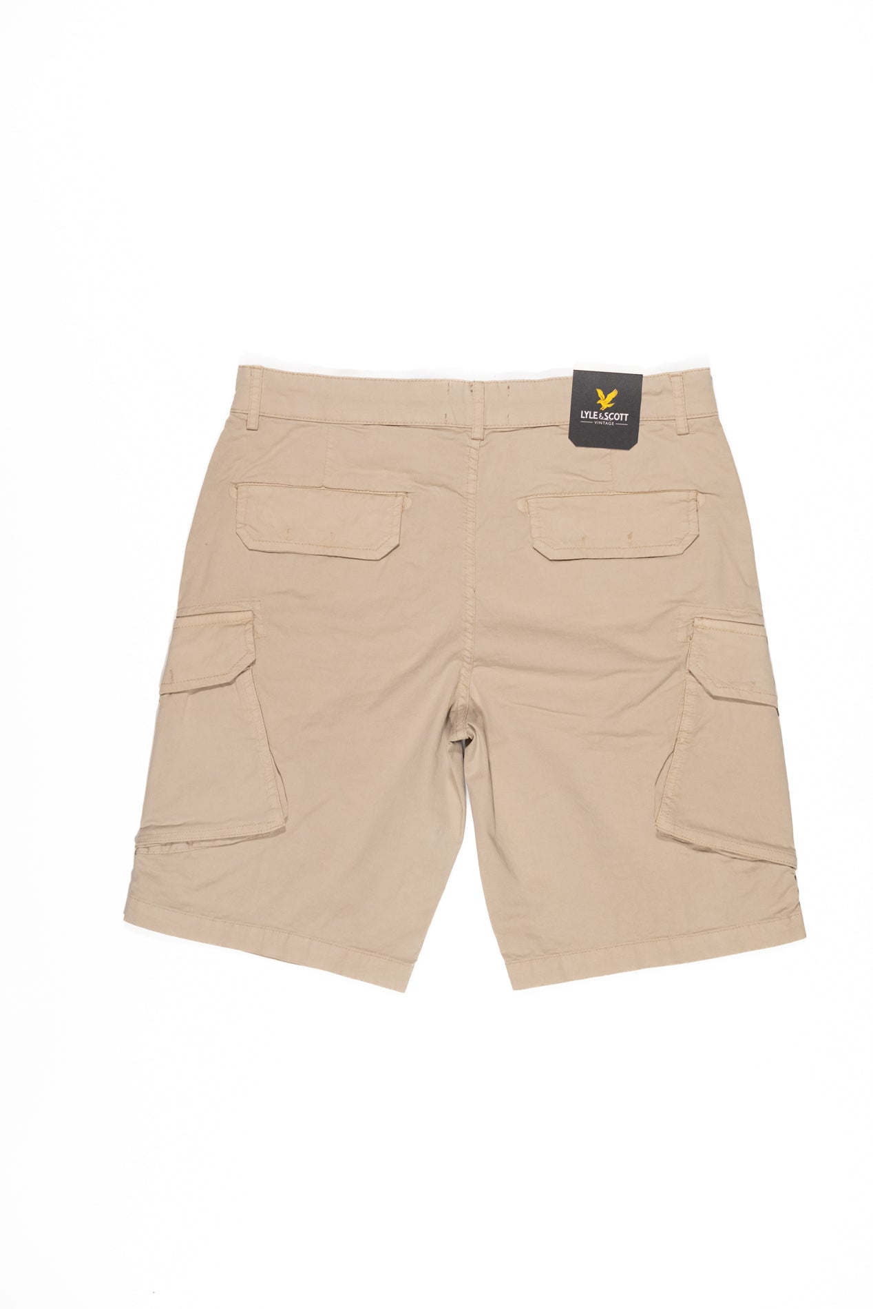 LYLE & SCOTT Bermuda Wembley Cargo Uomo in Cotone Ecrù