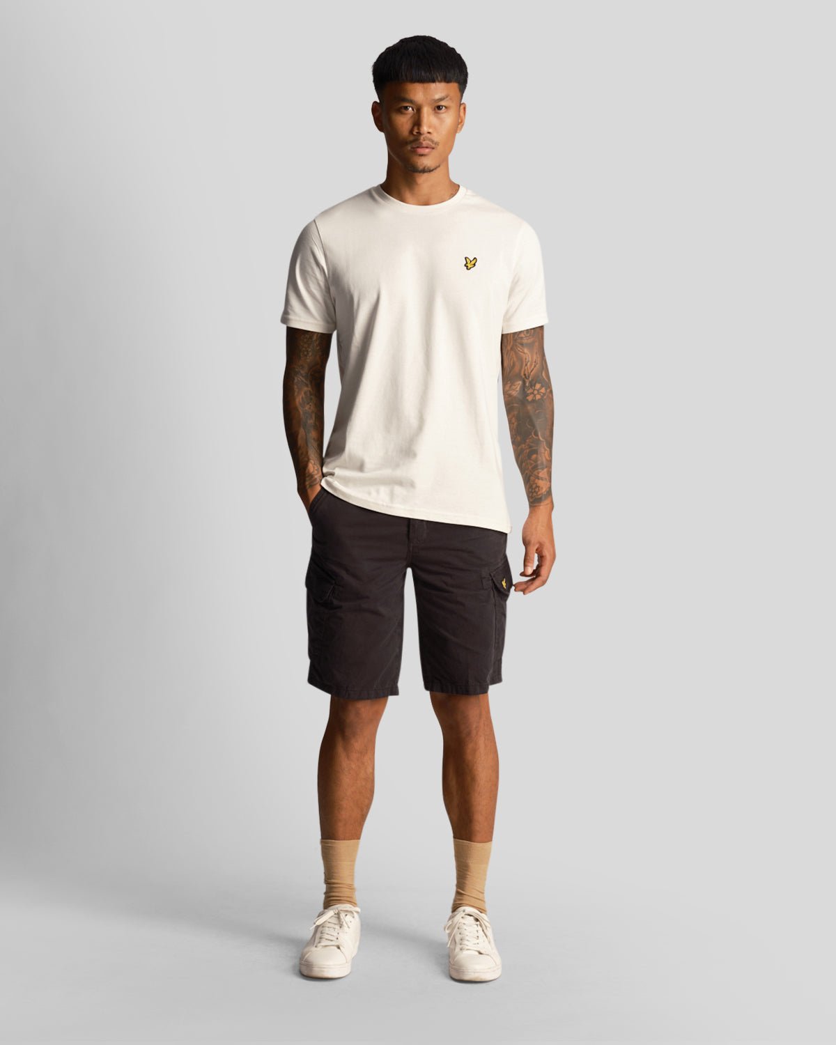 Lyle & Scott Pantaloncini da uomo Cargo Wembley SH1815IT Jet Black