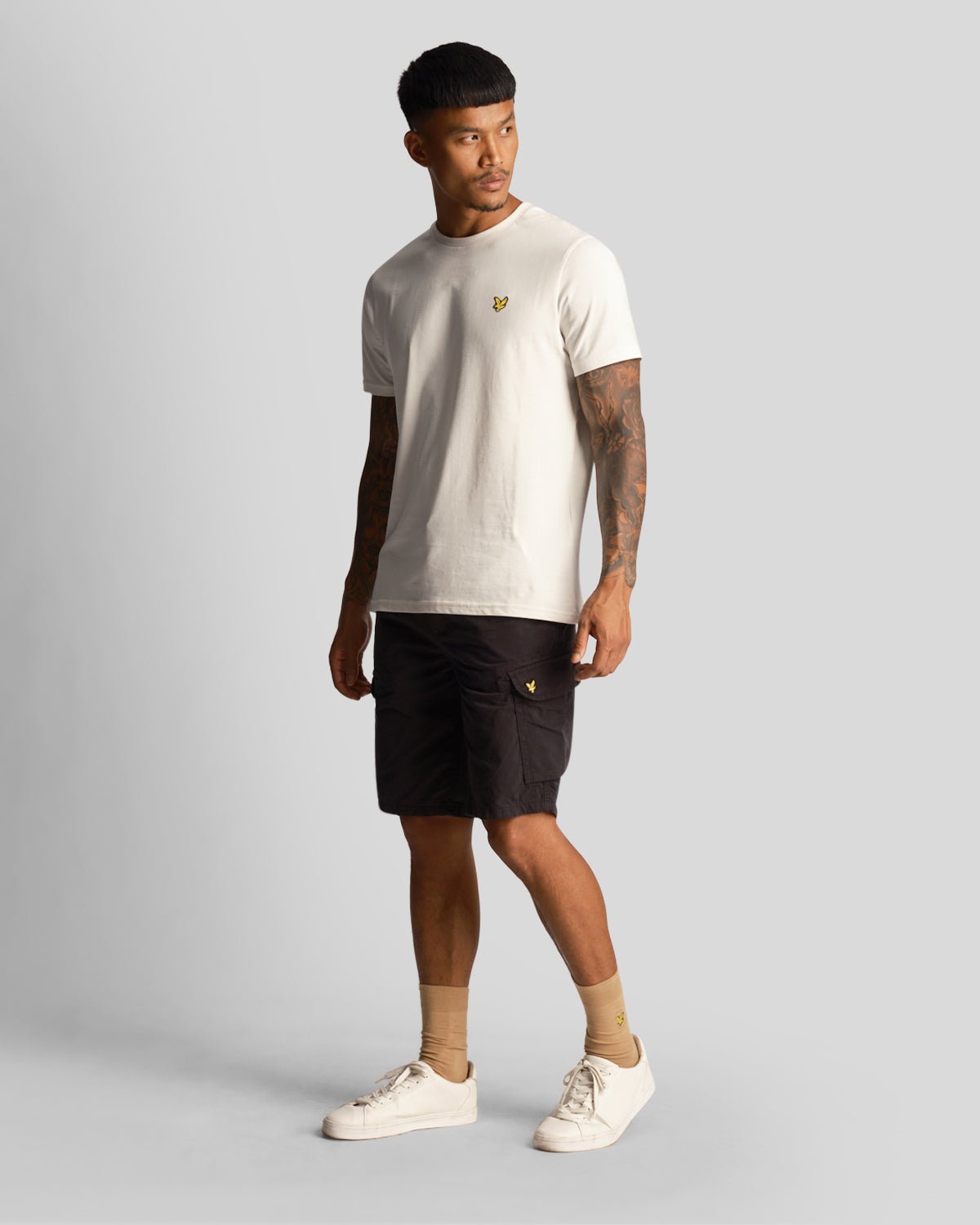 Lyle & Scott Pantaloncini da uomo Cargo Wembley SH1815IT Jet Black