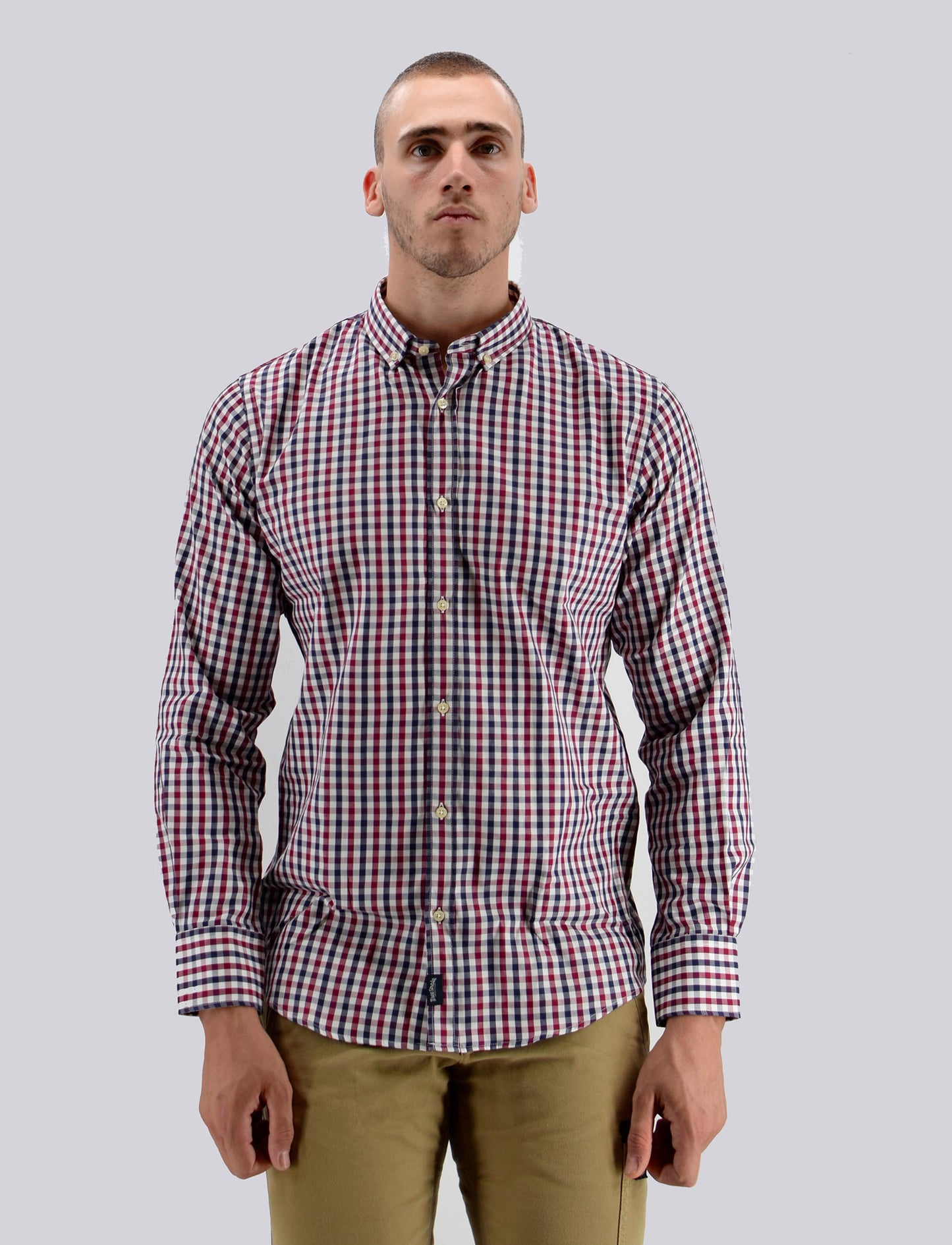 Camicia da uomo modello Alain Navy/Red