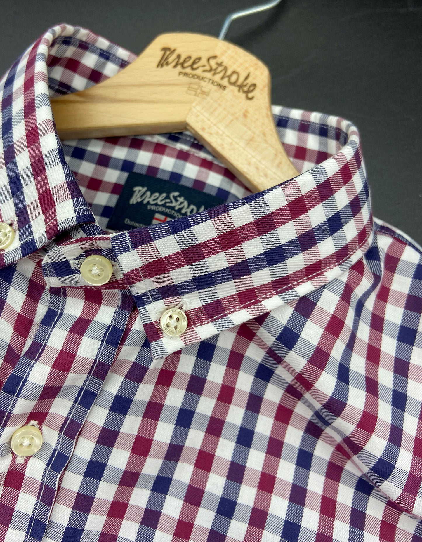 Camicia da uomo modello Alain Navy/Red
