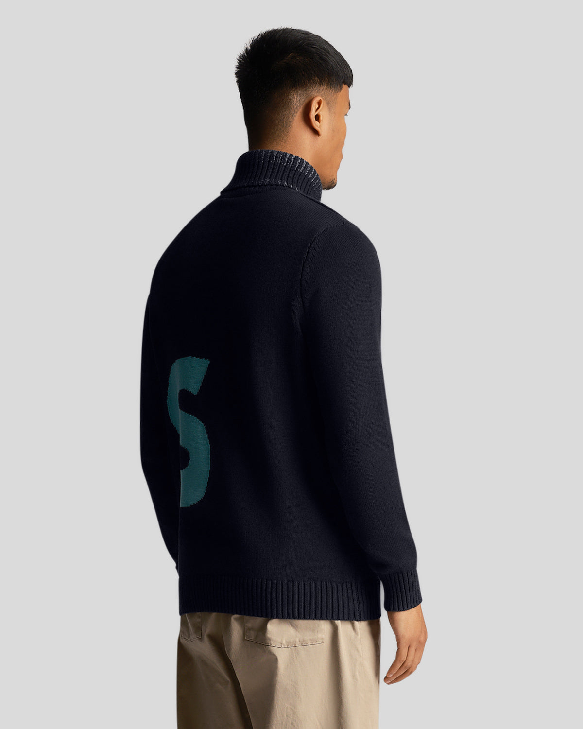 Lyle & Scott Maglione dolcevita da uomo KN1903V Dark Navy