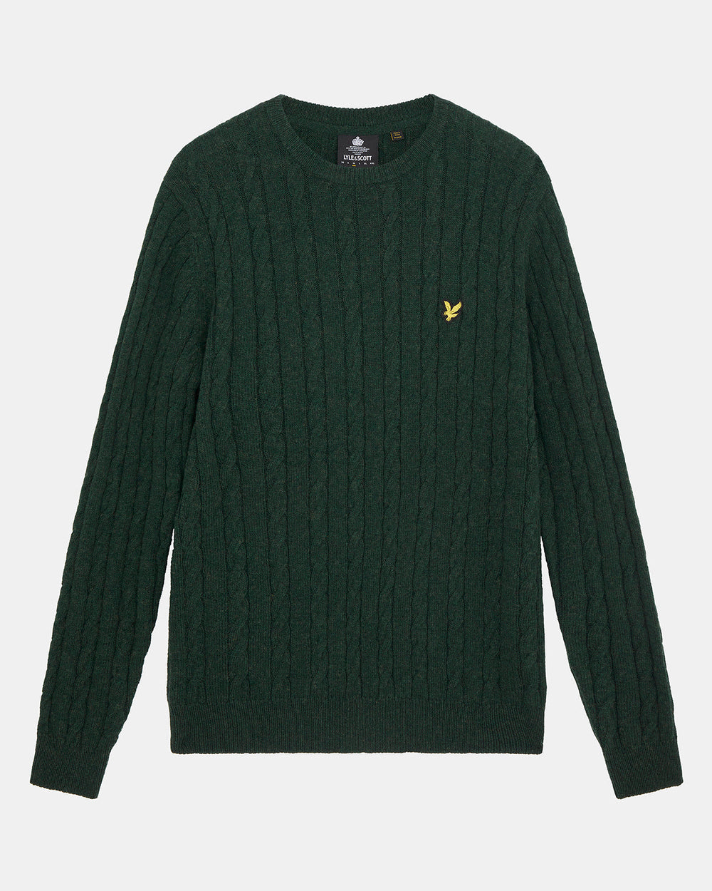 Lyle & Scott Maglione girocollo da uomo verde KN732V Dark Green Marl