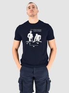 T-Shirt Three Stroke uomo Blu Pool Table con stampa