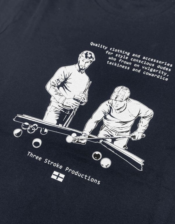 T-Shirt Three Stroke uomo Blu Pool Table con stampa