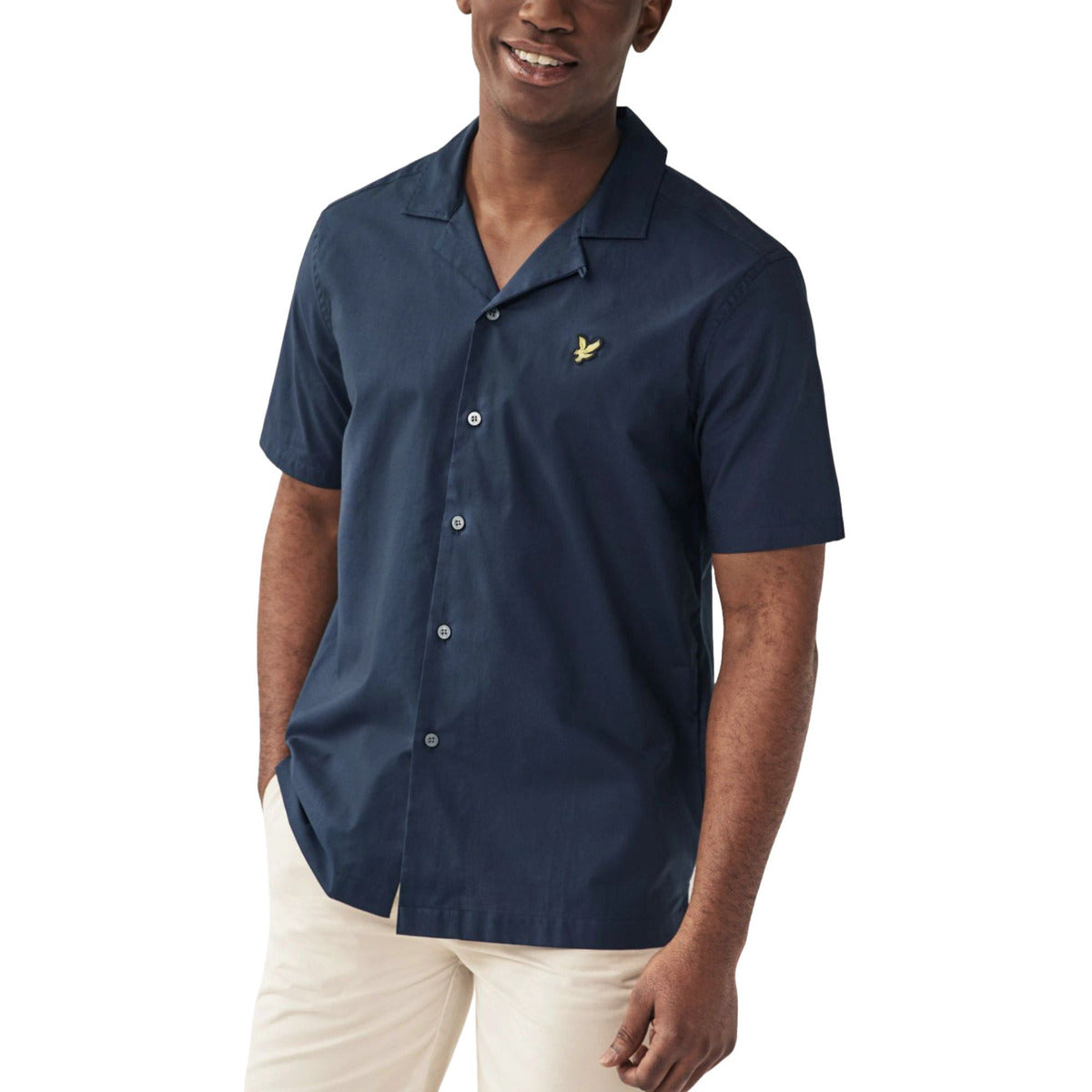Lyle & Scott Camicia da uomo Poplin Resort SW2012V Blu scuro