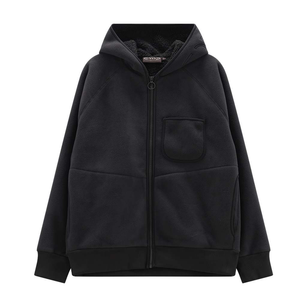 Giacca CMP Grigio Antracite Uomo in Pile con Cappuccio