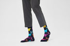 Calzini Happy Socks Dog Sock Nero Fantasia Cagnolini in Cotone Organico