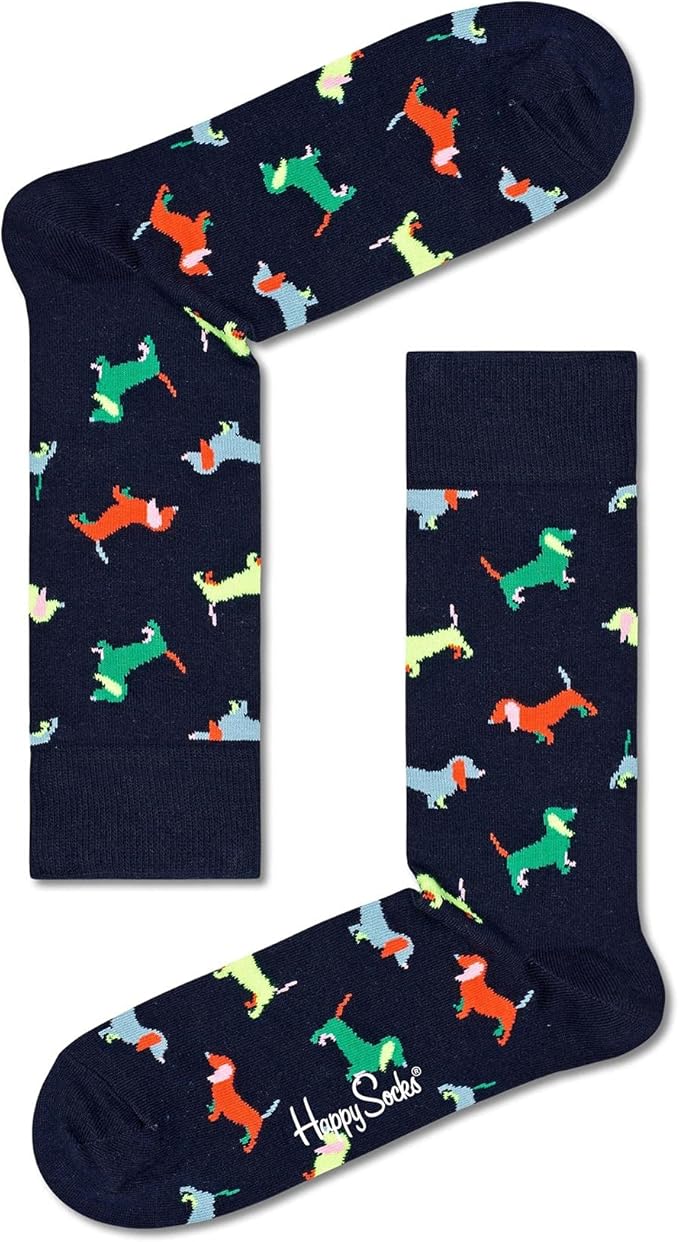 Calzini Happy Socks Puppy Love Sock blu navy unisex