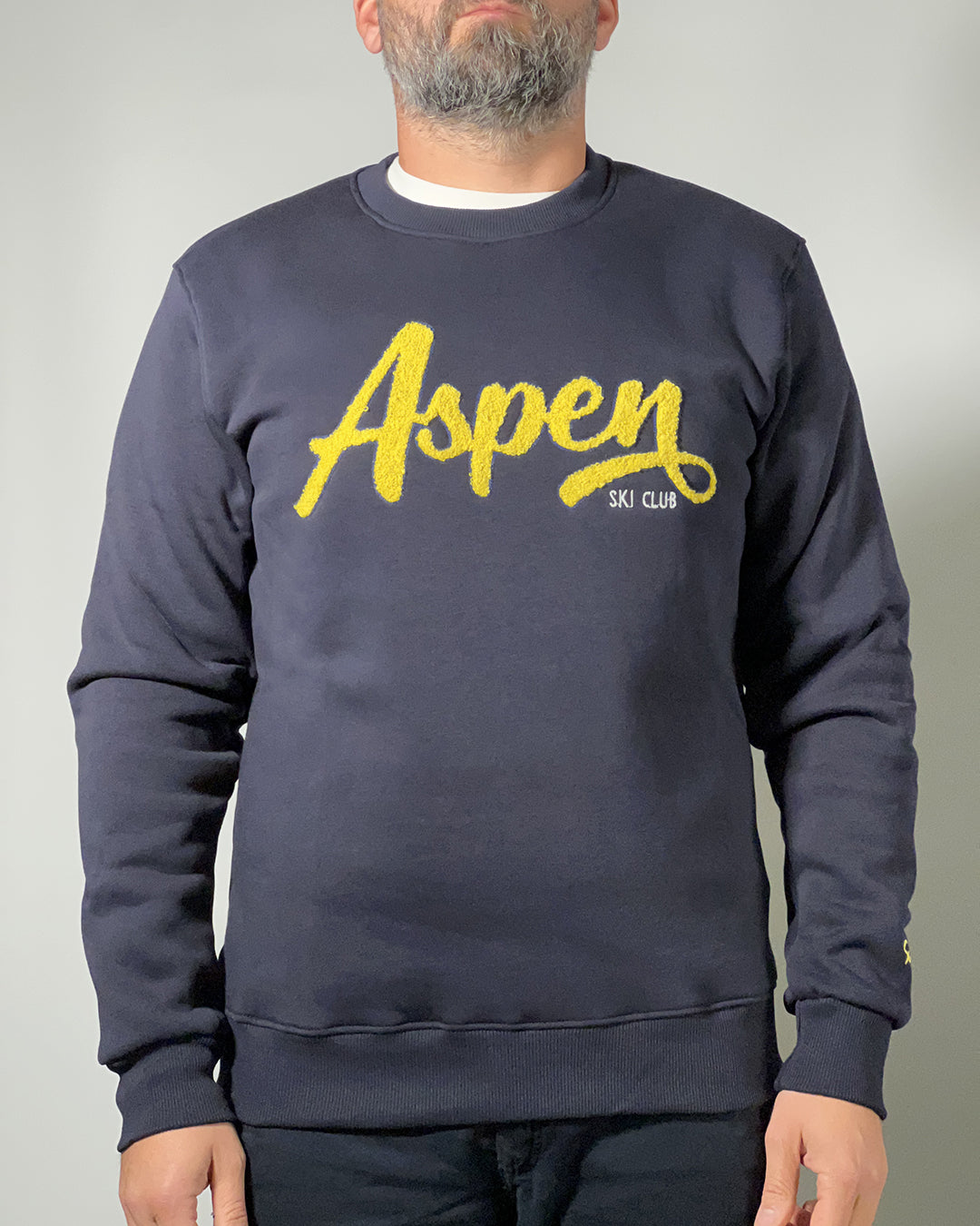 Felpa girocollo Superculture "ASPEN SKI CLUB" con ricamo - regular fit