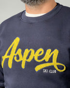Felpa girocollo Superculture "ASPEN SKI CLUB" con ricamo - regular fit