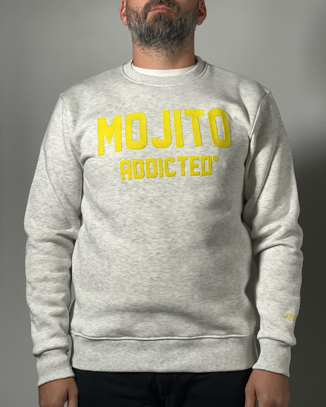 Felpa girocollo Superculture "MOJITO ADDICTED" con stampa - regular fit