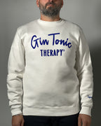 Felpa girocollo Superculture "Gin Tonic THERAPY"  con stampa - regular fit