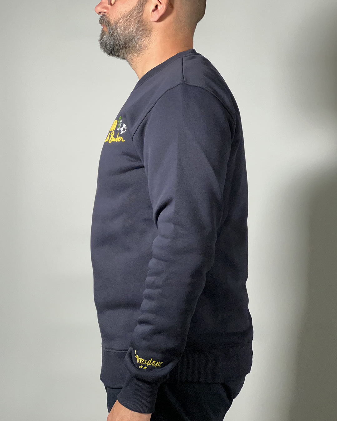 Felpa girocollo Superculture "VITA da Bomber"con ricamo - regular fit