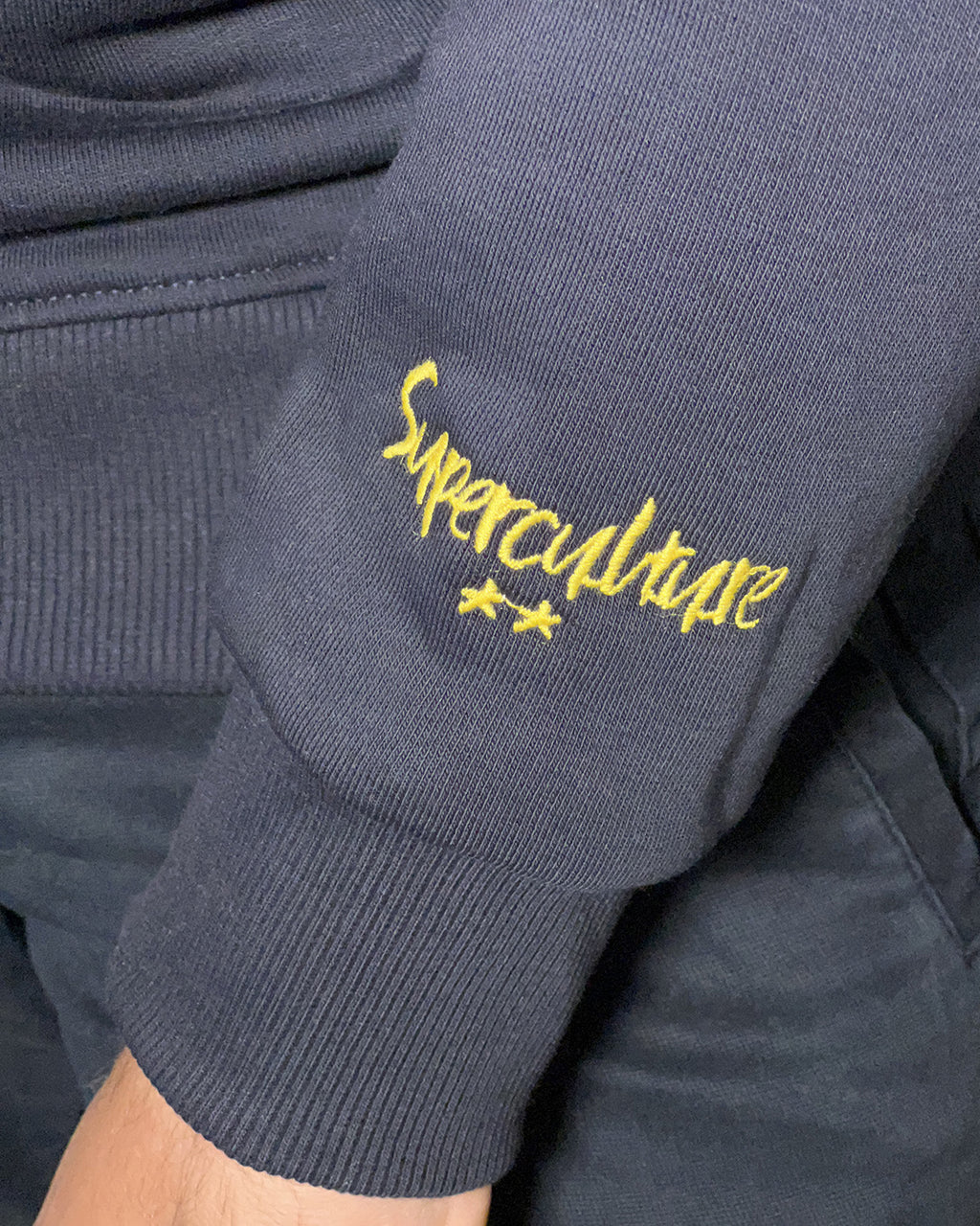 Felpa girocollo Superculture "VITA da Bomber"con ricamo - regular fit