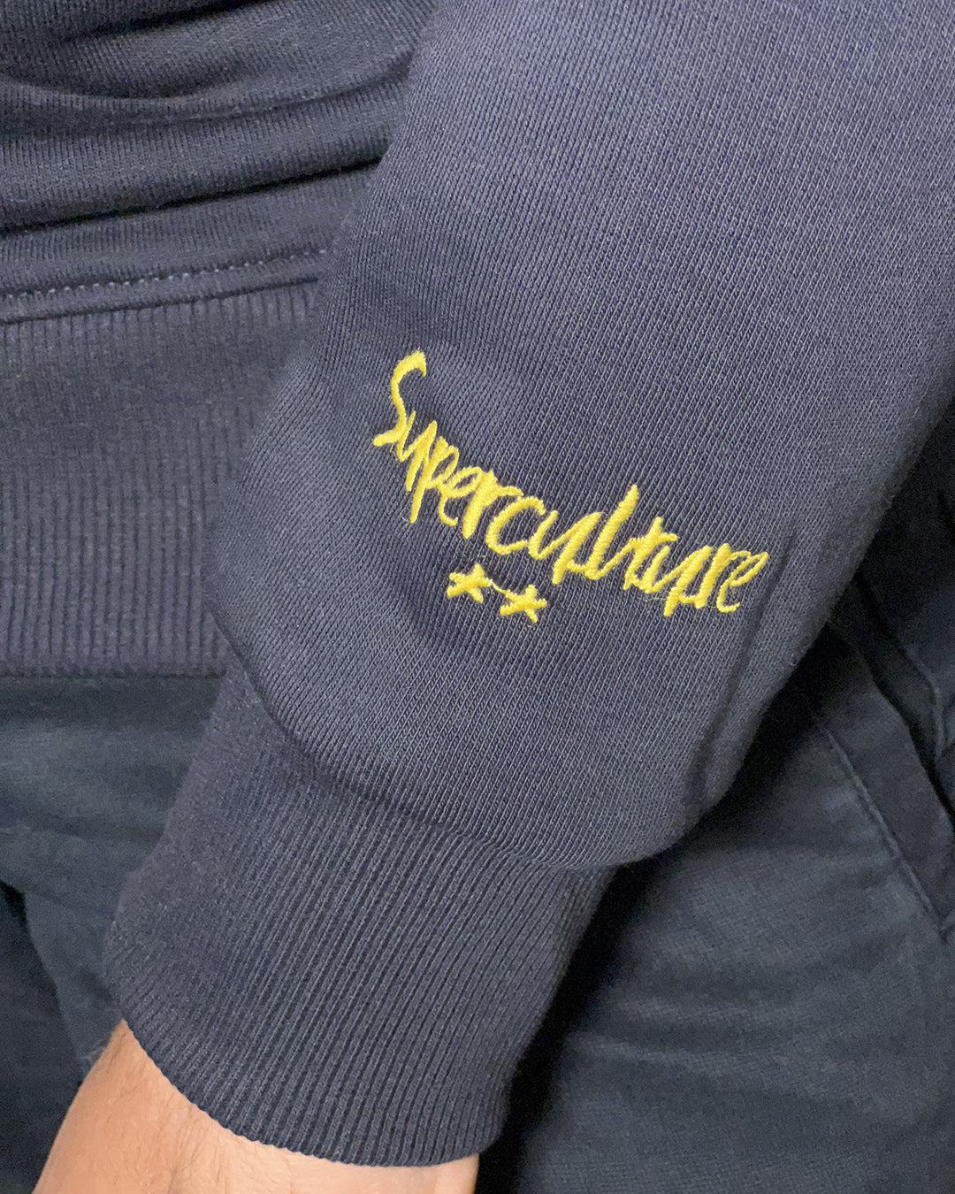 Felpa girocollo Superculture "VITA da Bomber"con ricamo - regular fit