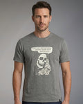 T-Shirt Uomo Homeward Grigia con Stampa Ironica Teschio "Death"
