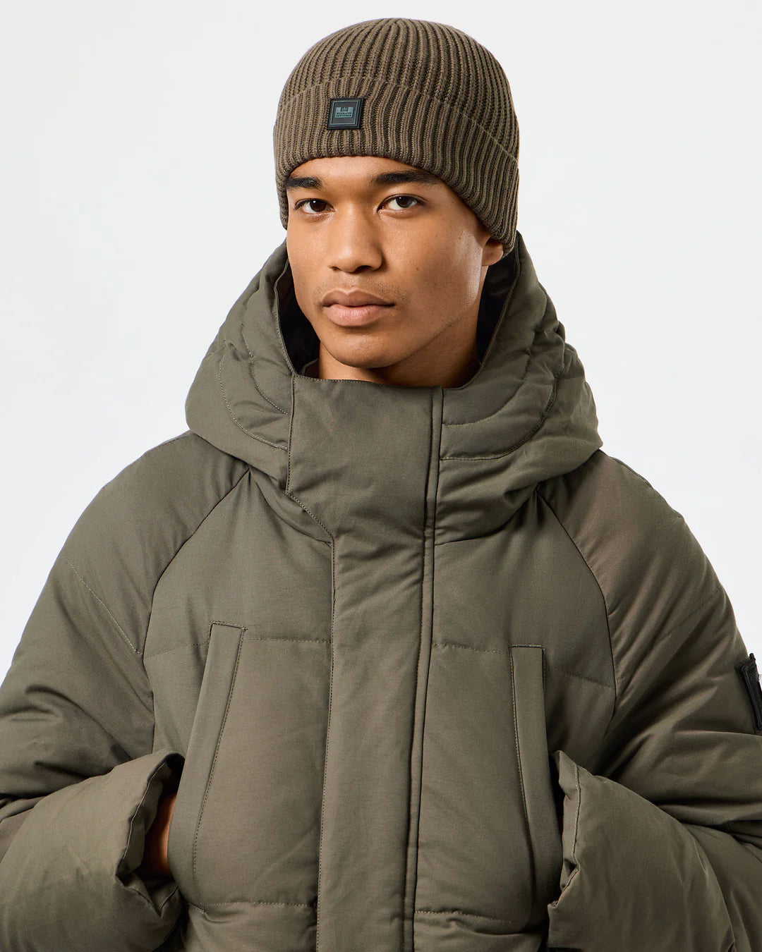 Berretto a coste Kettama verde